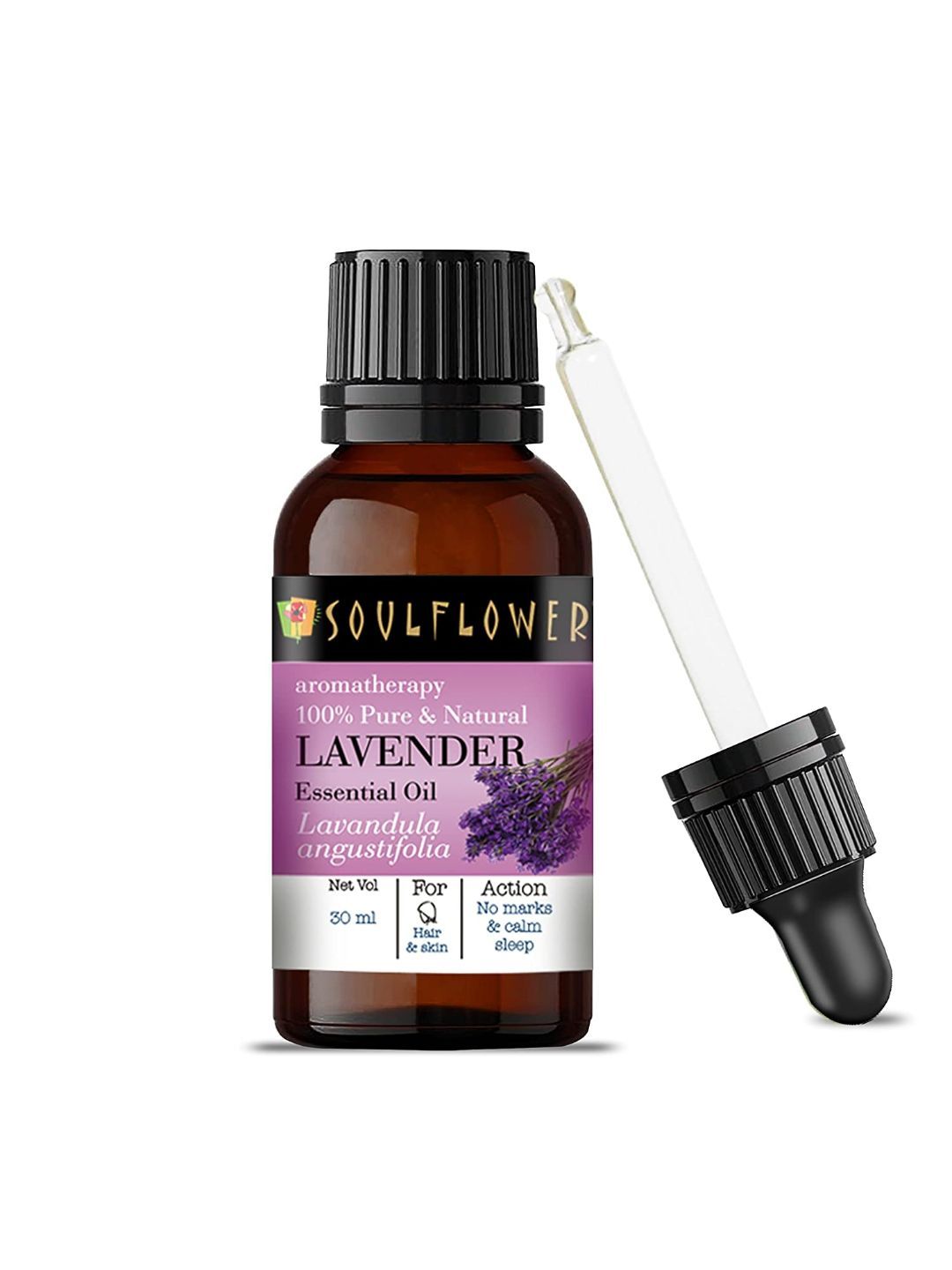 Soulflower Lavender Essential Oil - Acne Hairfall Sleep 100% Natural Undiluted - 30 ml Price in India