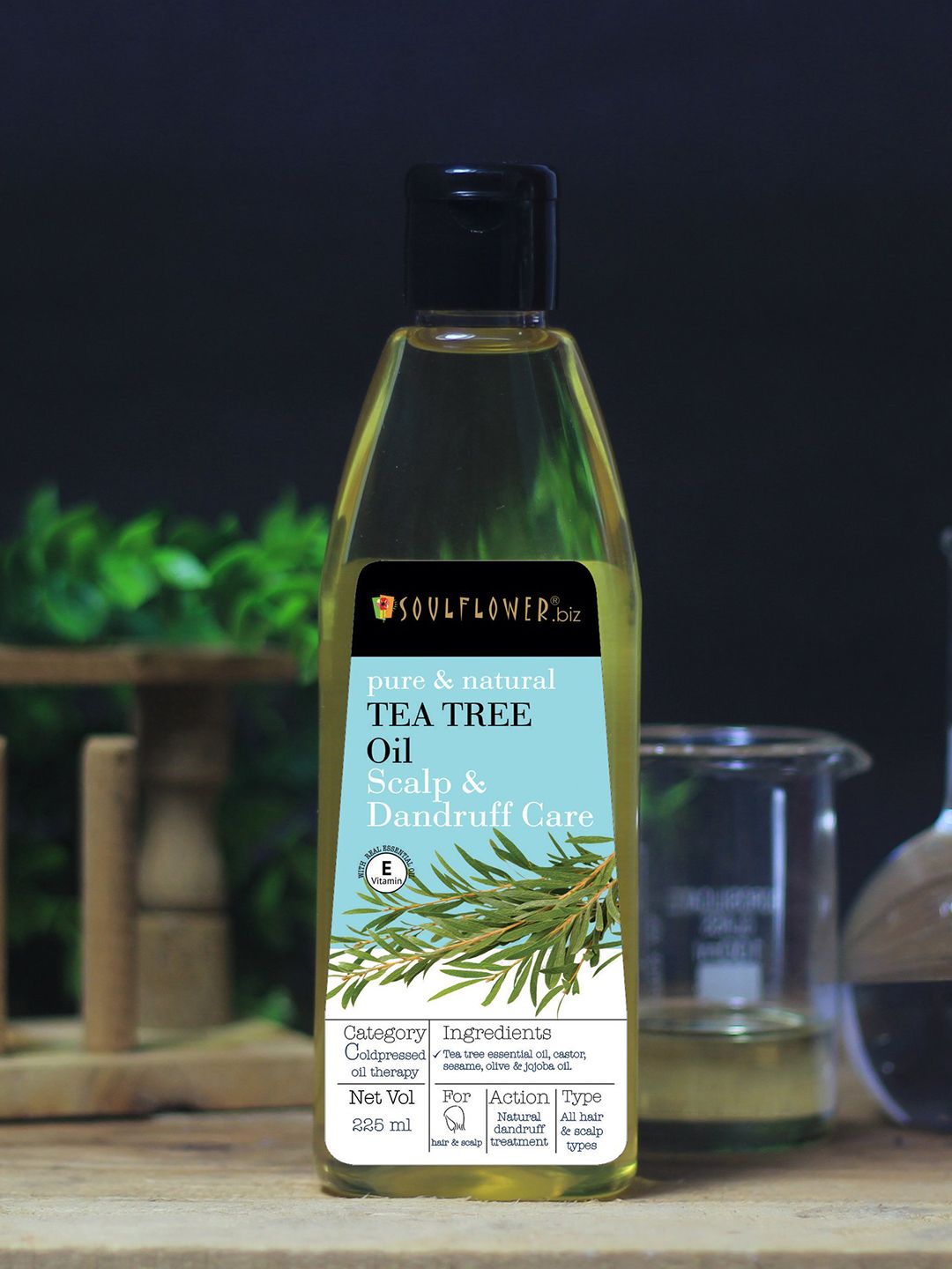 Soulflower Tea Tree Dandruff Hair Oil - Dry Scalp 100% Pure & Natural Coldpressed 225 ml Price in India