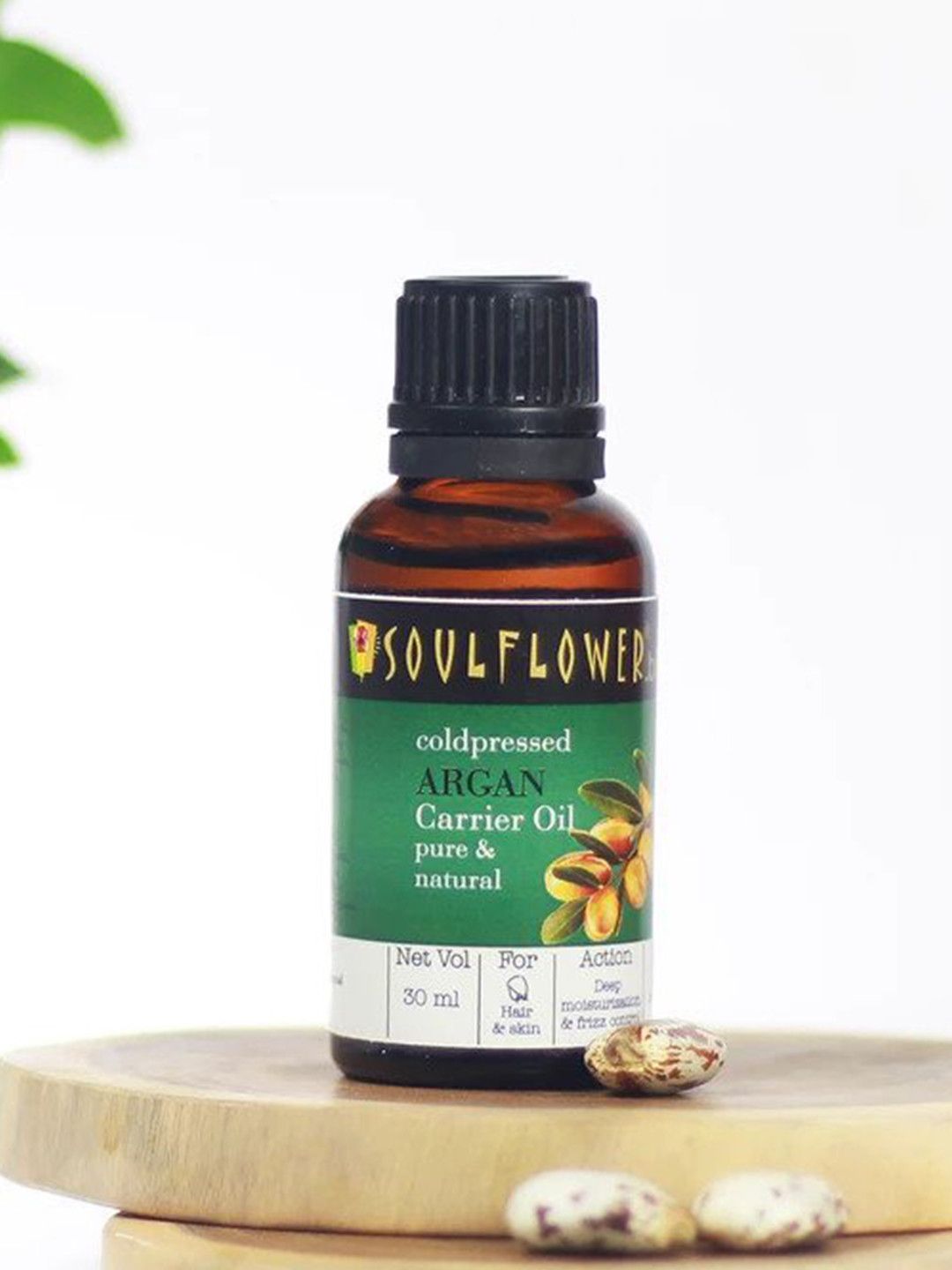 Soulflower Argan Hair Oil - Skin Hair Nails Moisturize Hydrate Natural Coldpressed 30 ml Price in India