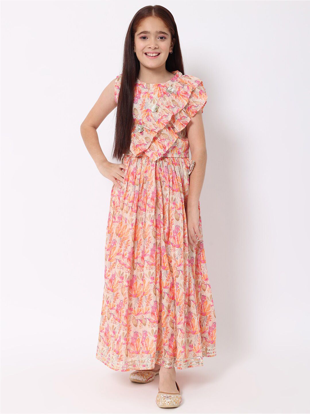 Readiprint Fashions Girls Floral Printed Ready to Wear Lehenga Choli Price in India