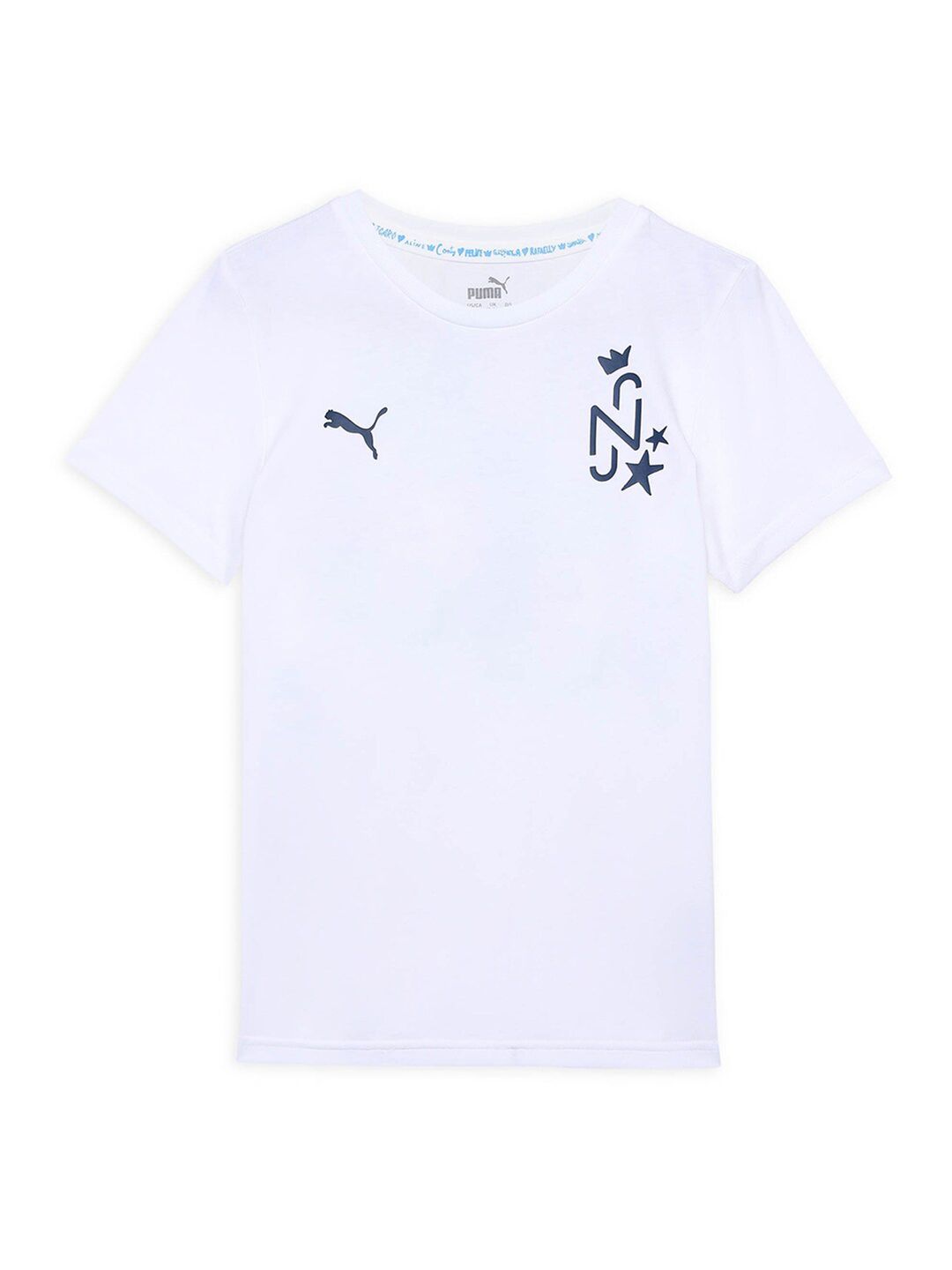 Puma Kids Neymar Jr Youth Printed Detail Cotton Football Cotton Sports T-Shirt