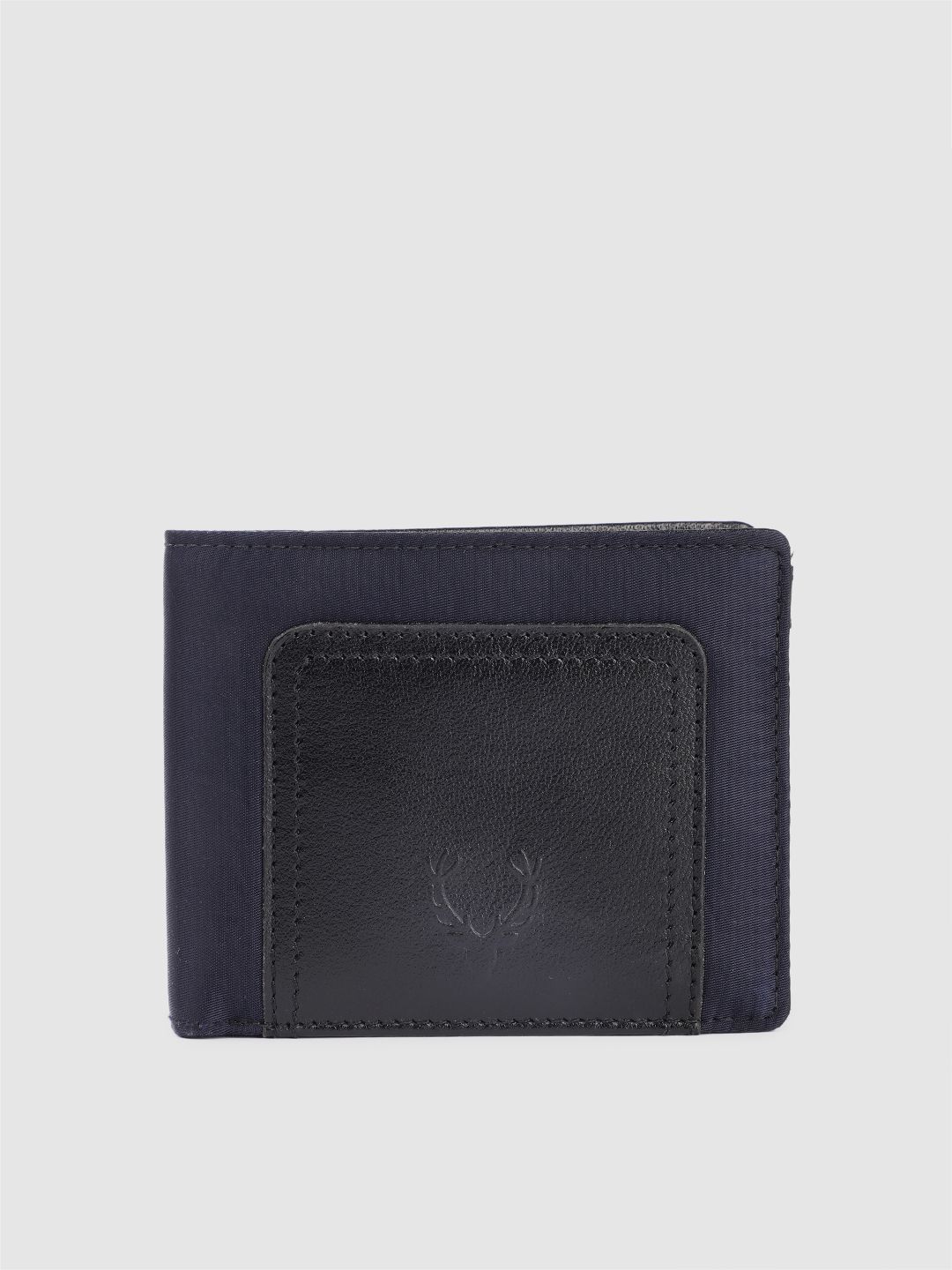 Allen Solly Allen Solly Men Colourblocked Applique Leather Two Fold Wallet