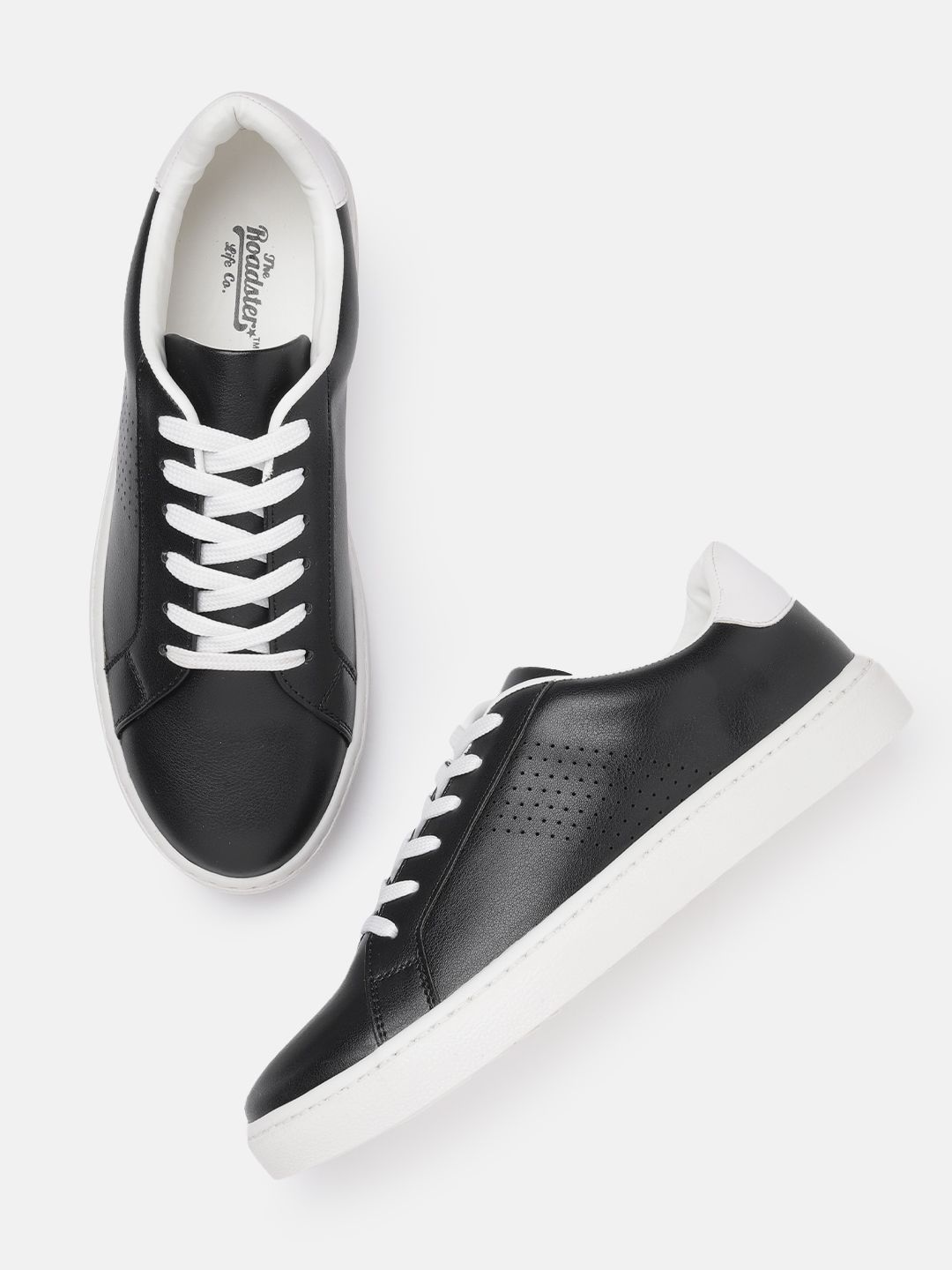 The Roadster Lifestyle Co. Women Perforated Detail Round-Toe Everyday Sneakers