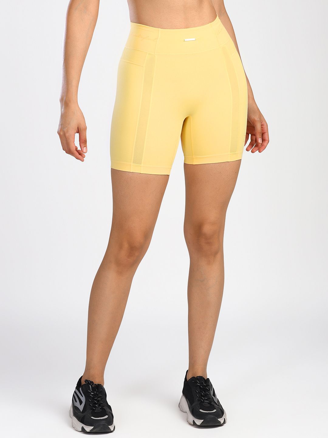 Gymshark Cotton Graphic Shorts - Lemon Yellow