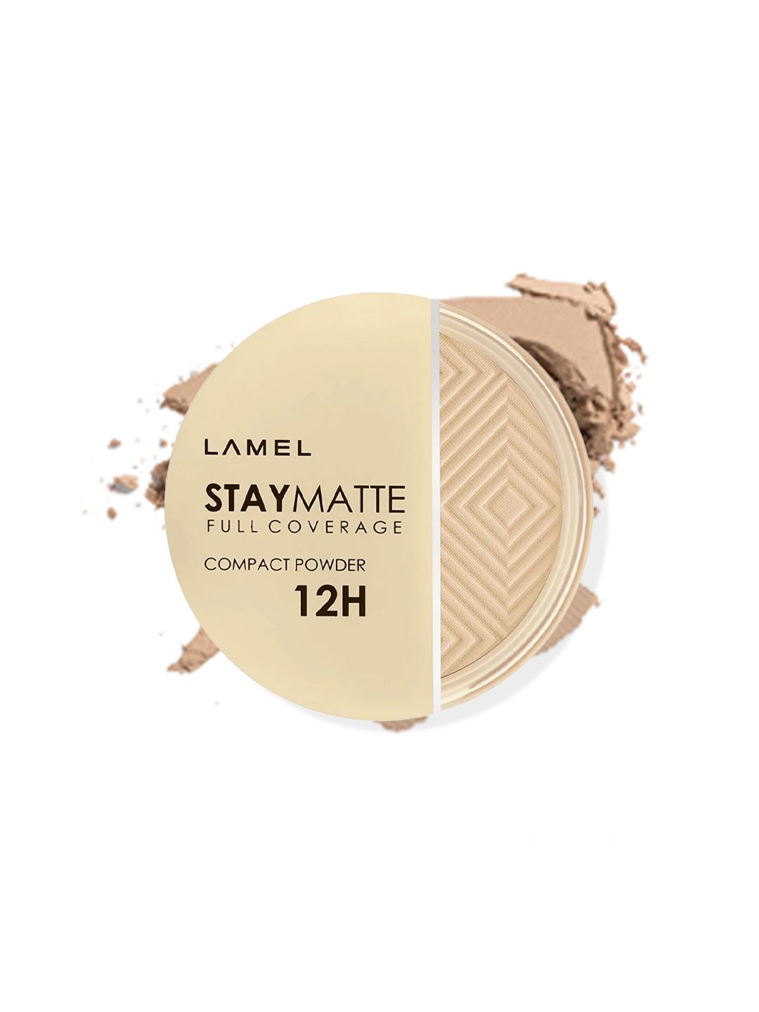 LAMEL Stay Matte Full Coverage Lightweight Compact Powder - Porcelain 401