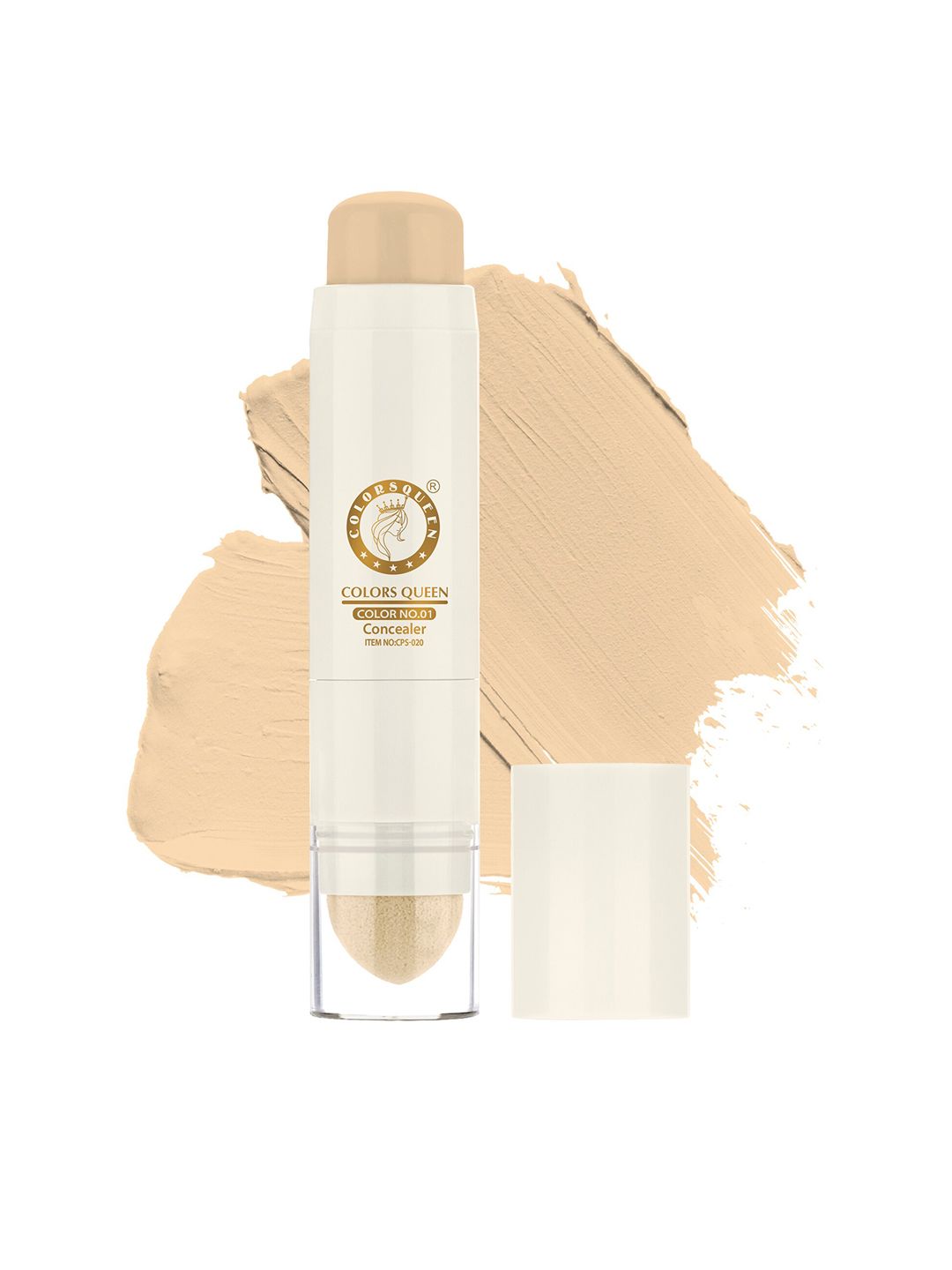 Colors Queen Colors no 1 Oil Free With  Puff Concealer Stick -6g -02