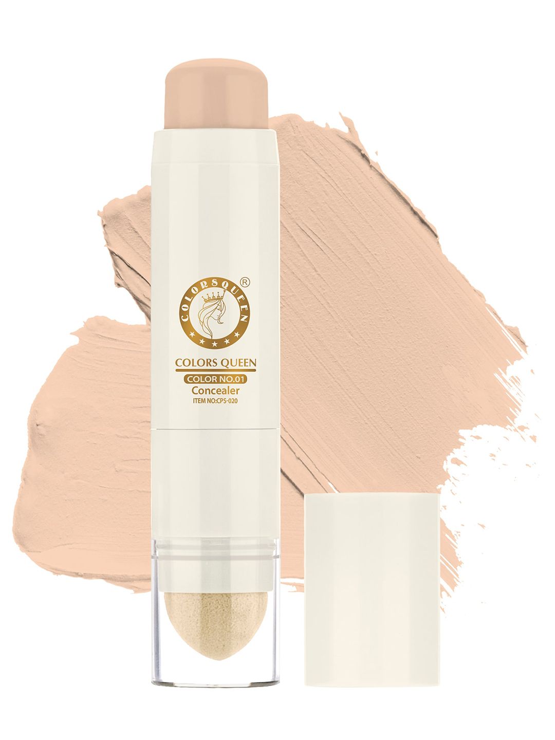 Colors Queen Cushion Concealer Stick Oil Free With Puff - 6g - 01
