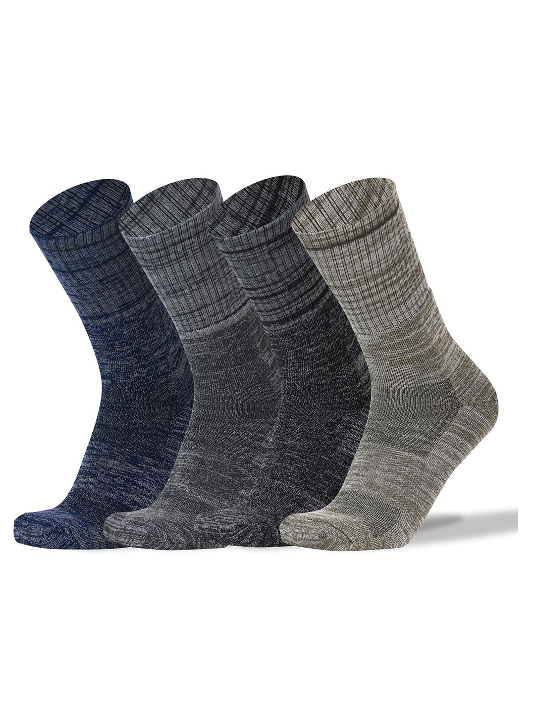 RC. ROYAL CLASS Men Pack Of 4 Patterned Calf Length Socks