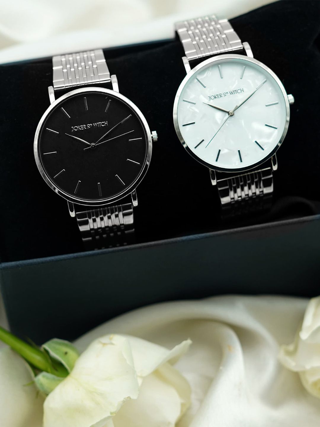 Buy JOKER & WITCH Unisex James & Claire Couple Watches JWCW215