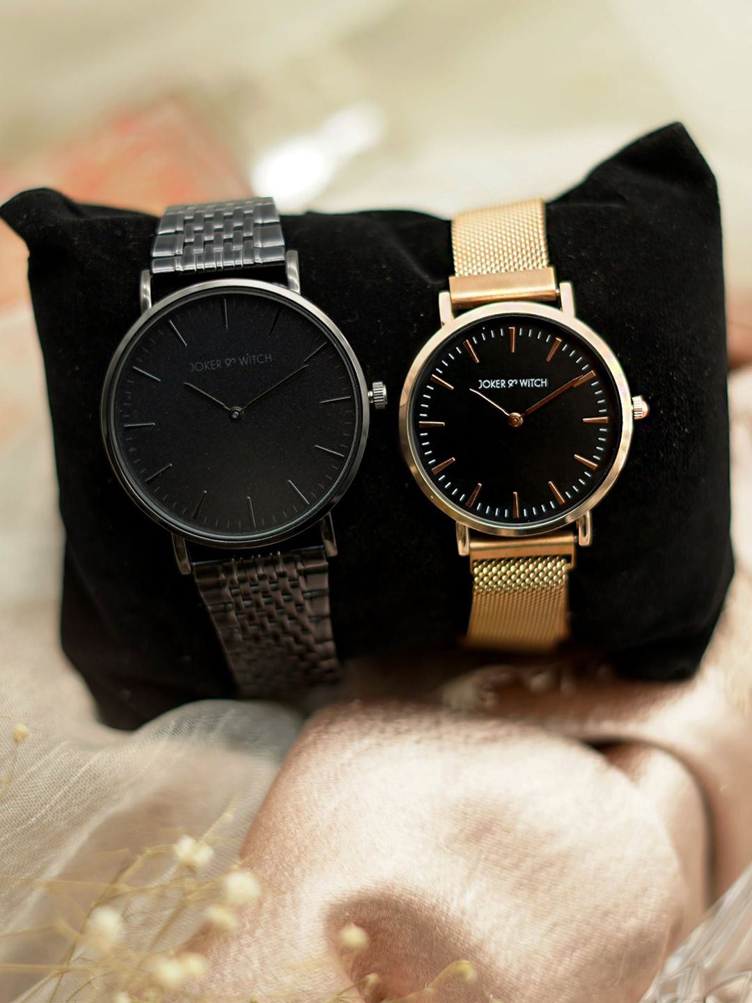 JOKER & WITCH JOKER & WITCH Unisex Daniel & Katherine Couple Watches Gift Set JWCW84