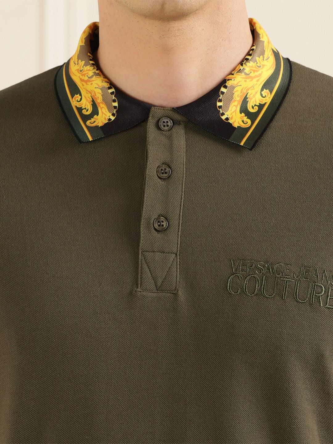 Buy Versace Jeans Couture Polo Collar Cotton T-shirt - Tshirts for