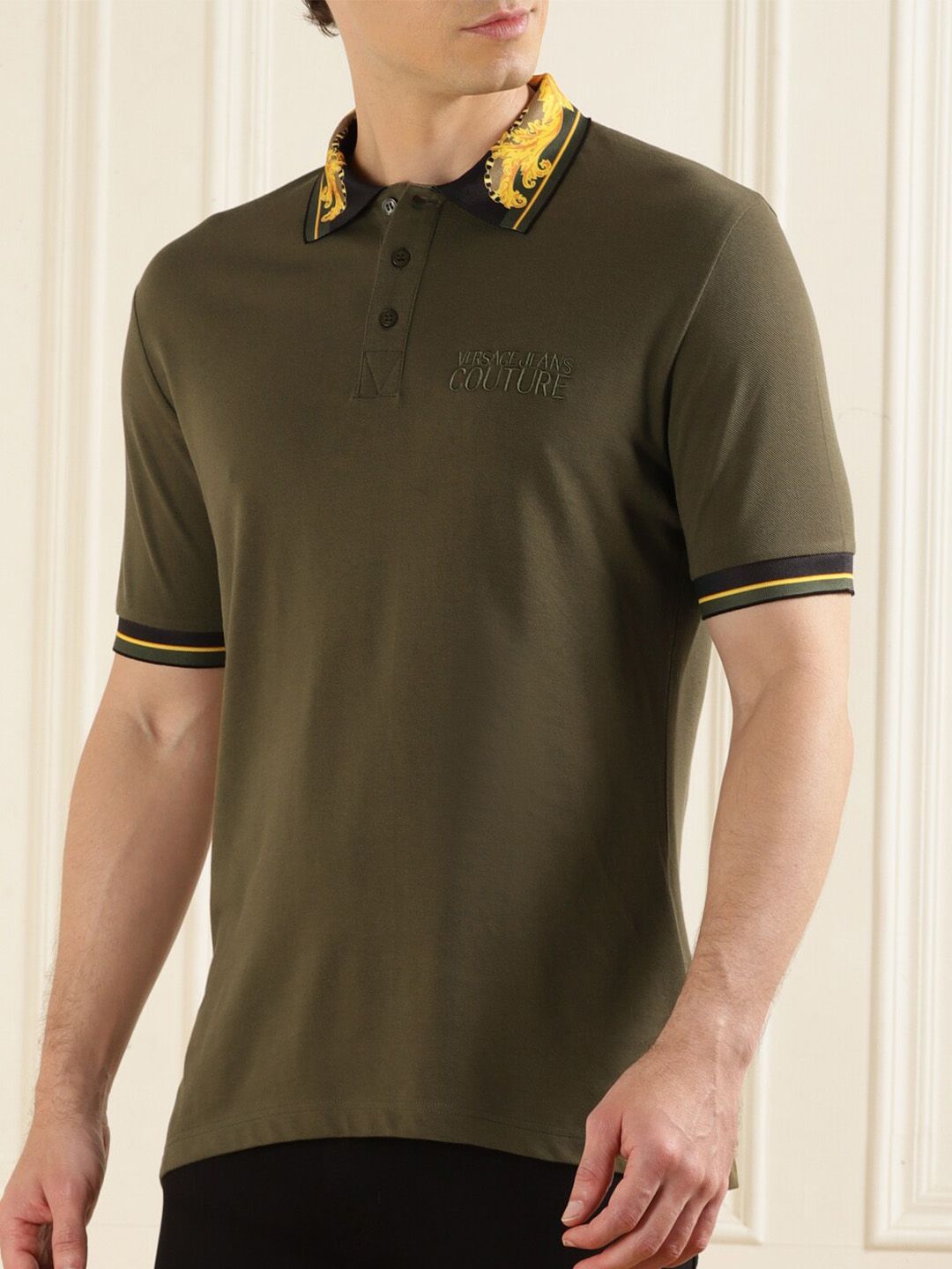 Buy Versace Jeans Couture Polo Collar Cotton T-shirt - Tshirts for