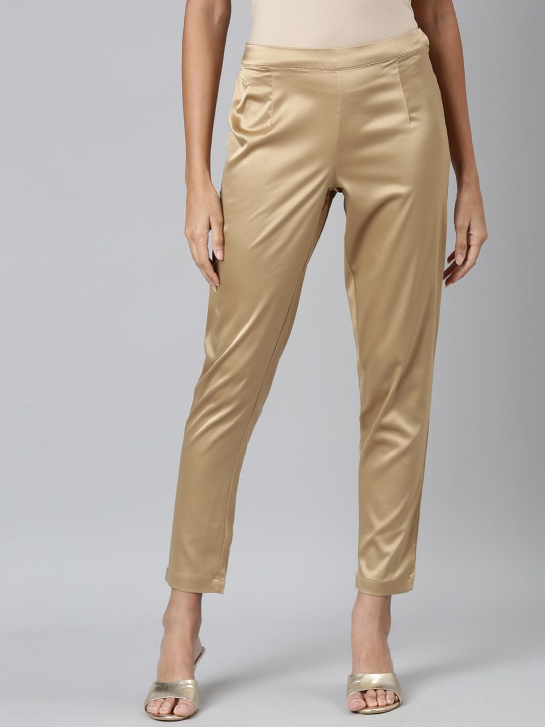 Go Colors Women Slim Fit Trousers Price in India