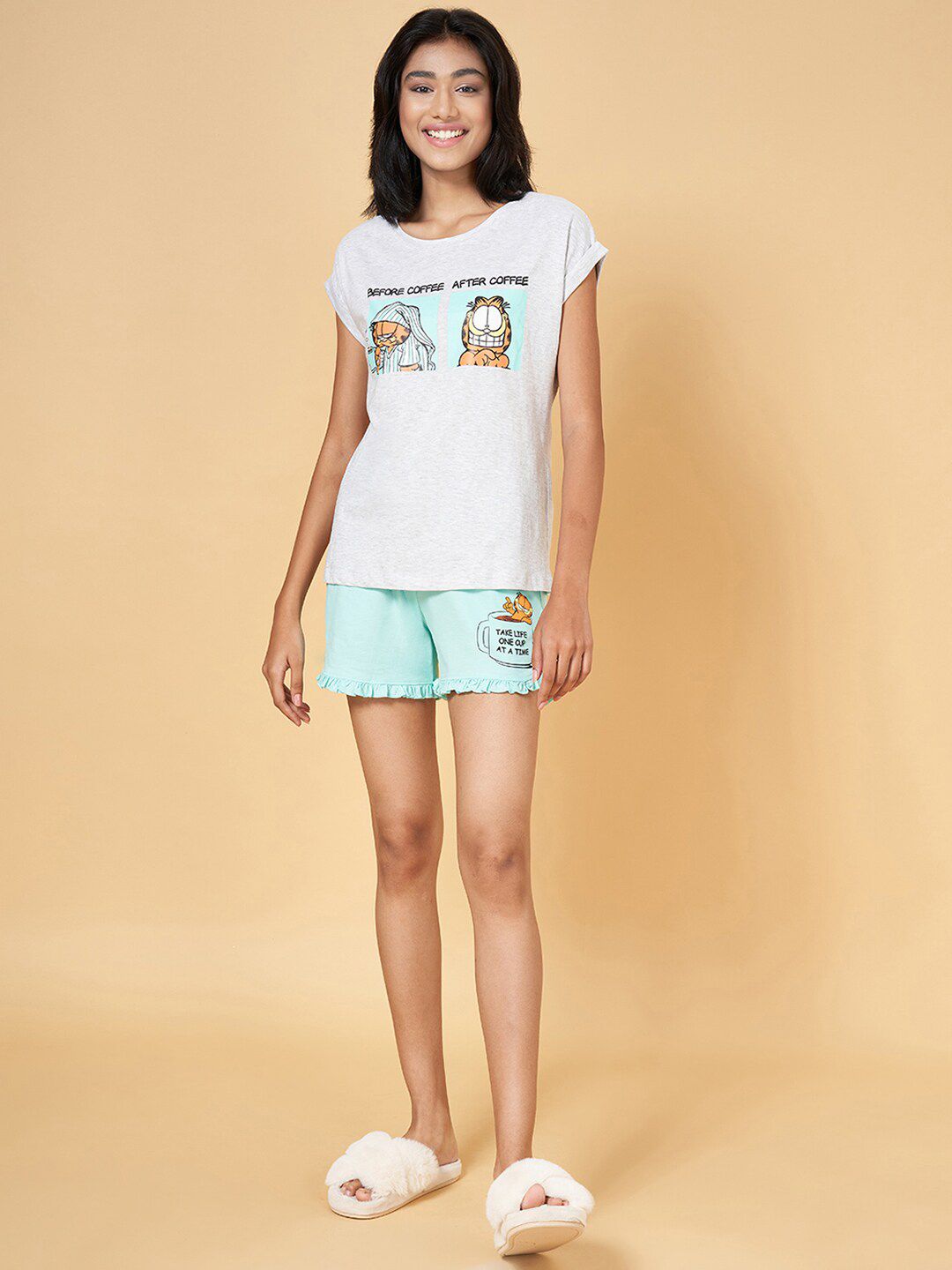 Dreamz by Pantaloons Graphic Printed Pure Cotton Night Suit