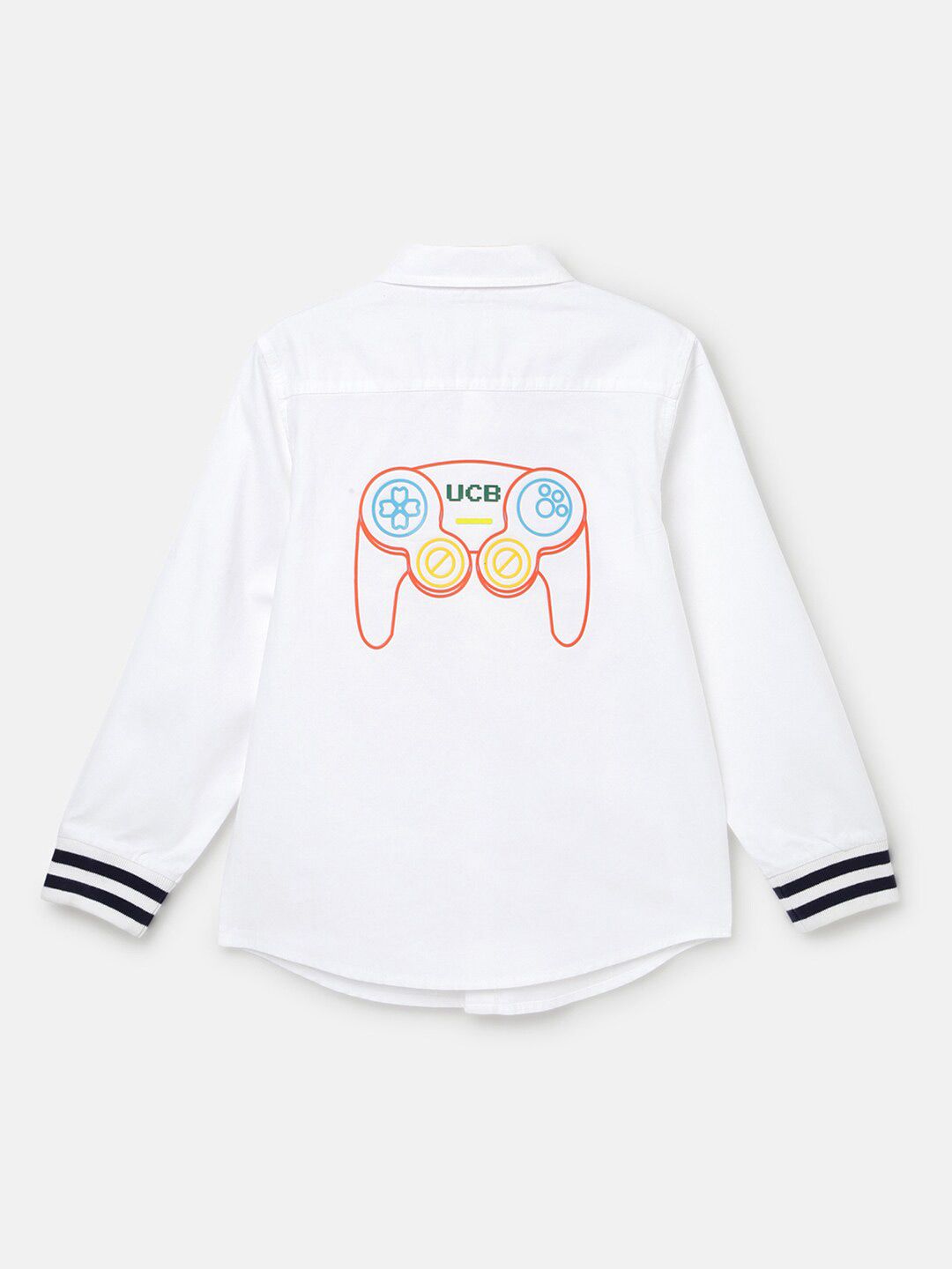 United Colors of Benetton Boys Graphic Printed Cotton Casual Shirt