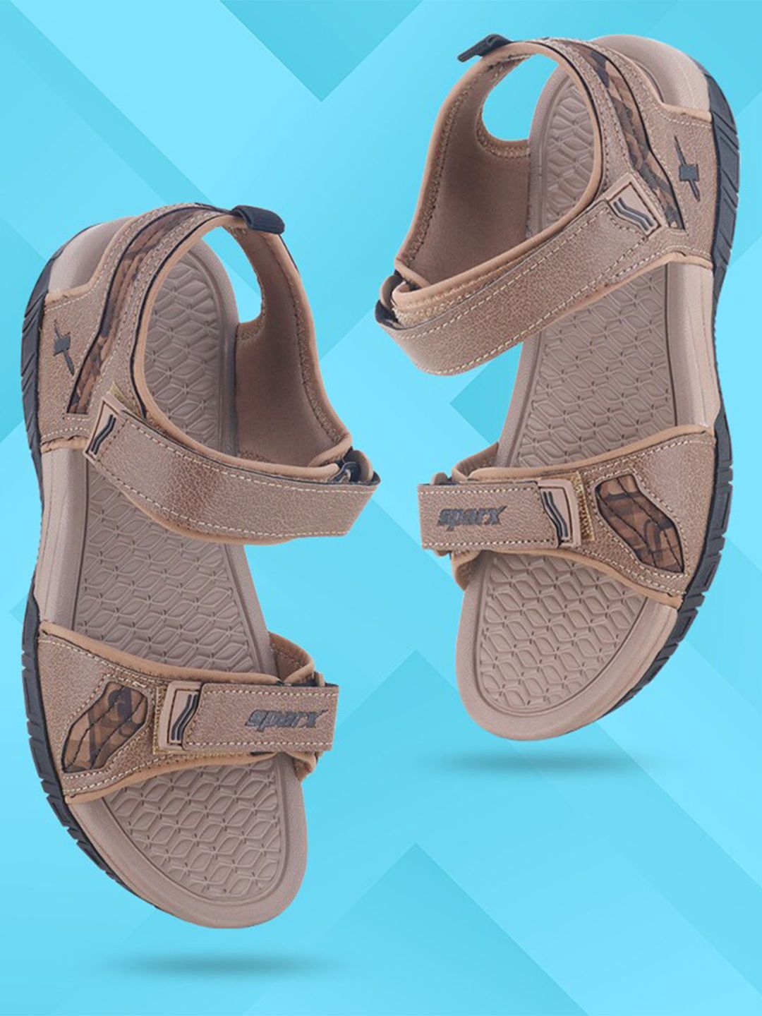 Sparx Men Textured Sports Sandals With Velcro Closure