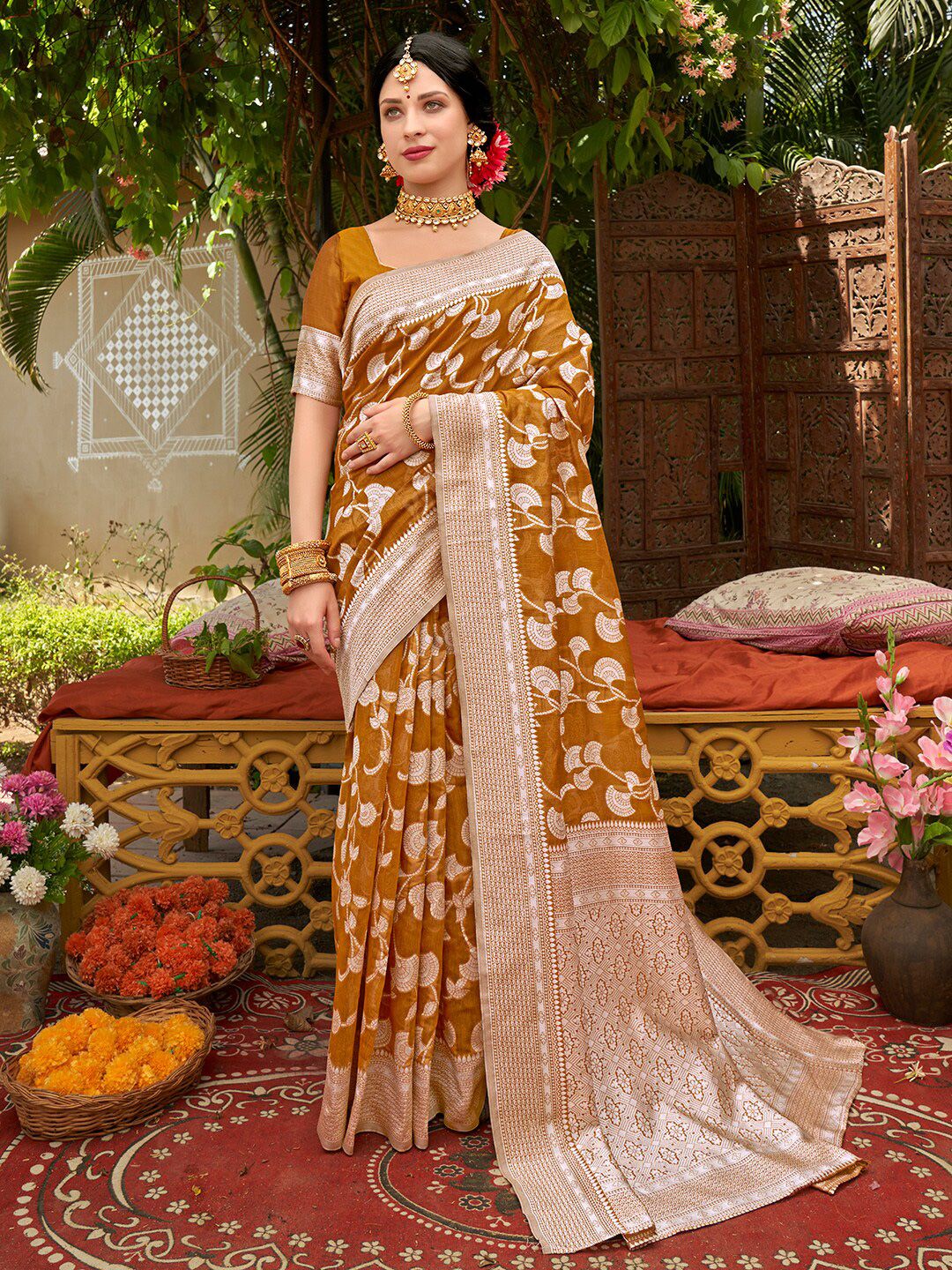 Anouk Woven Design Zari Banarasi Saree