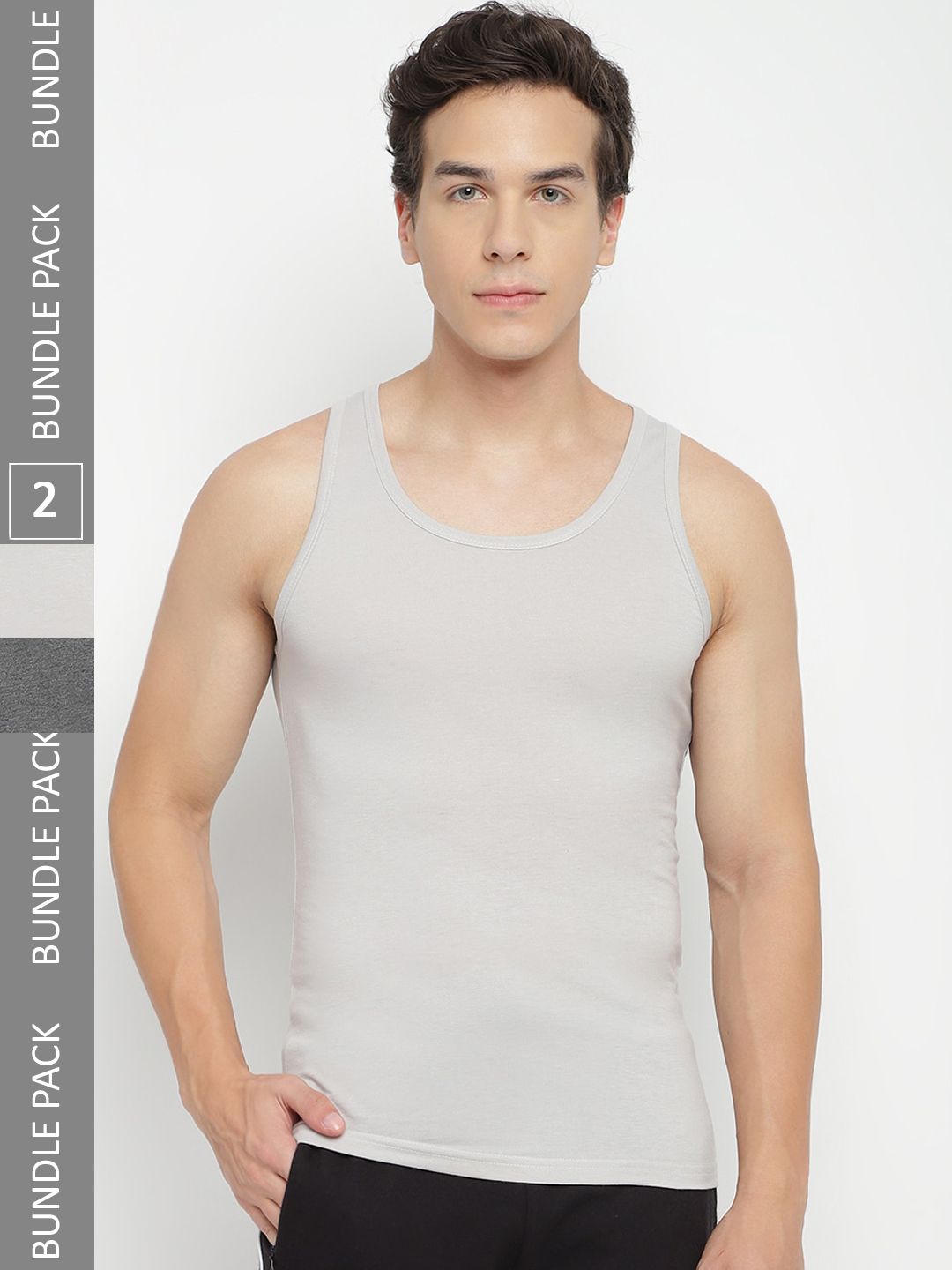 La Intimo Pack Of 2 Anti Bacterial Pure Cotton Basic Vests