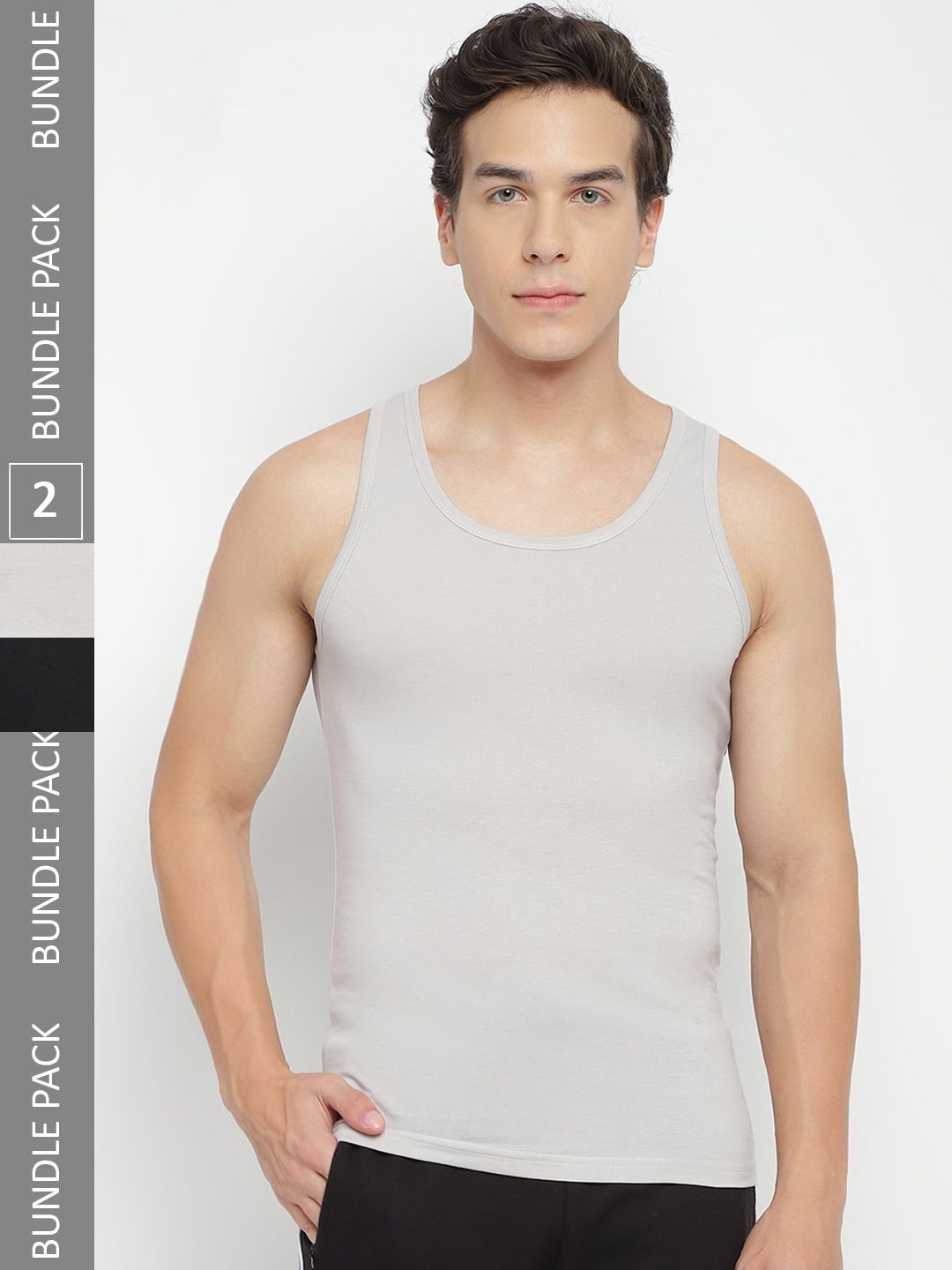 La Intimo Pack Of 2 Pure Cotton Basic Vests
