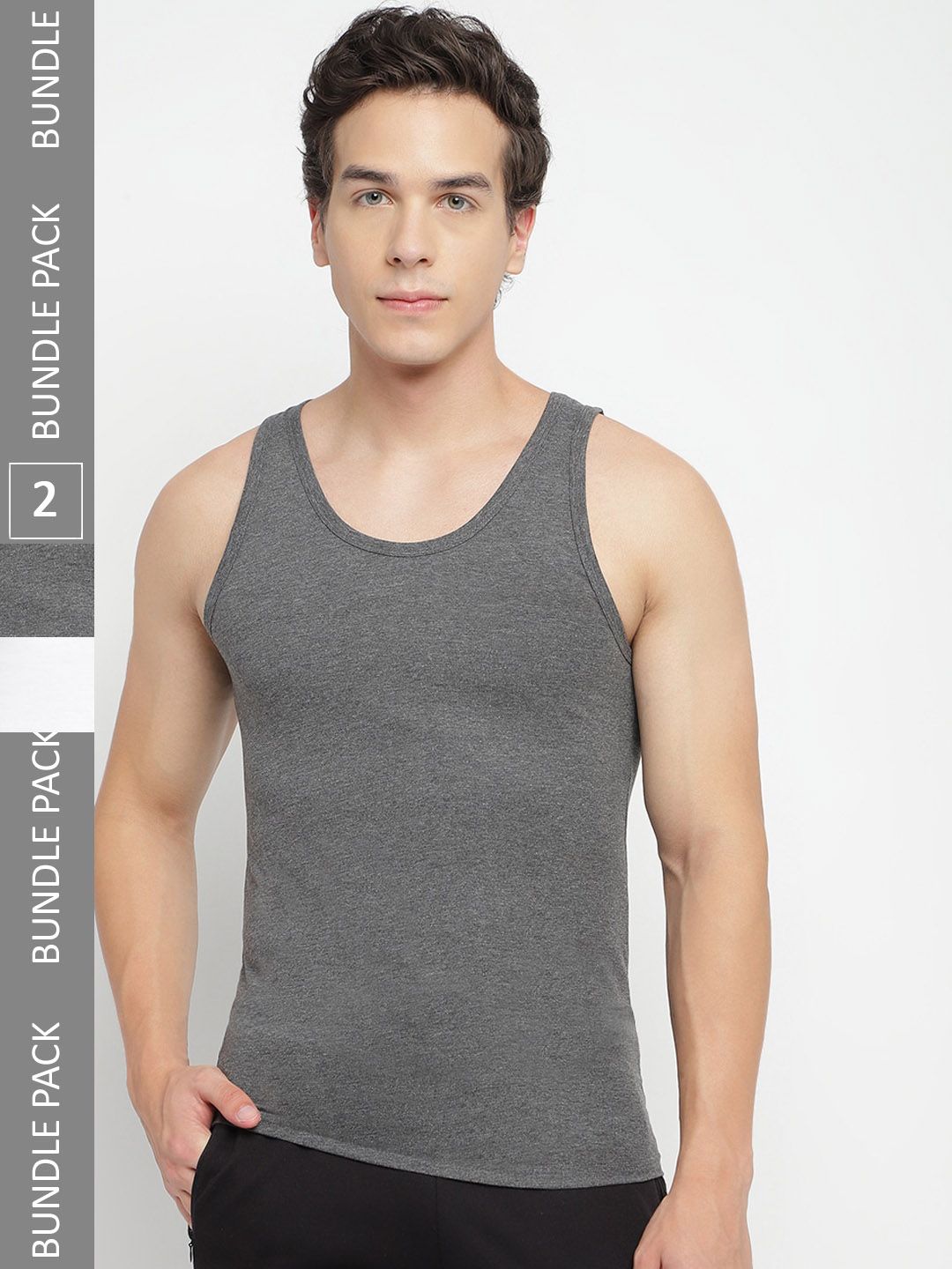 La Intimo Pack Of 2 Pure Cotton Basic Vests