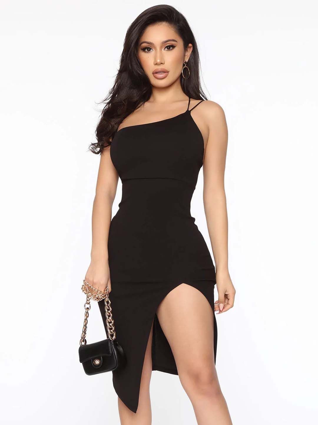 Outcast Side Slits Sleeveless Bodycon Dress Price in India