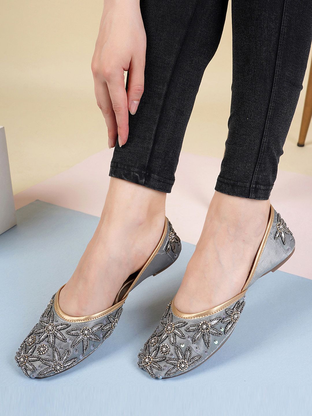 Anouk Embellished Ethnic Ballerinas