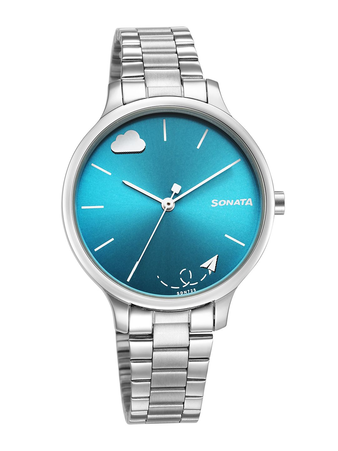 Sonata Play Quartz Analog With Blue Dial Watch For Women - Ns87050sm02