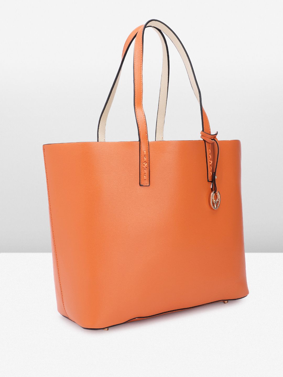 Buy Allen Solly Solid Shopper Tote Bag with Pouch - Handbags for