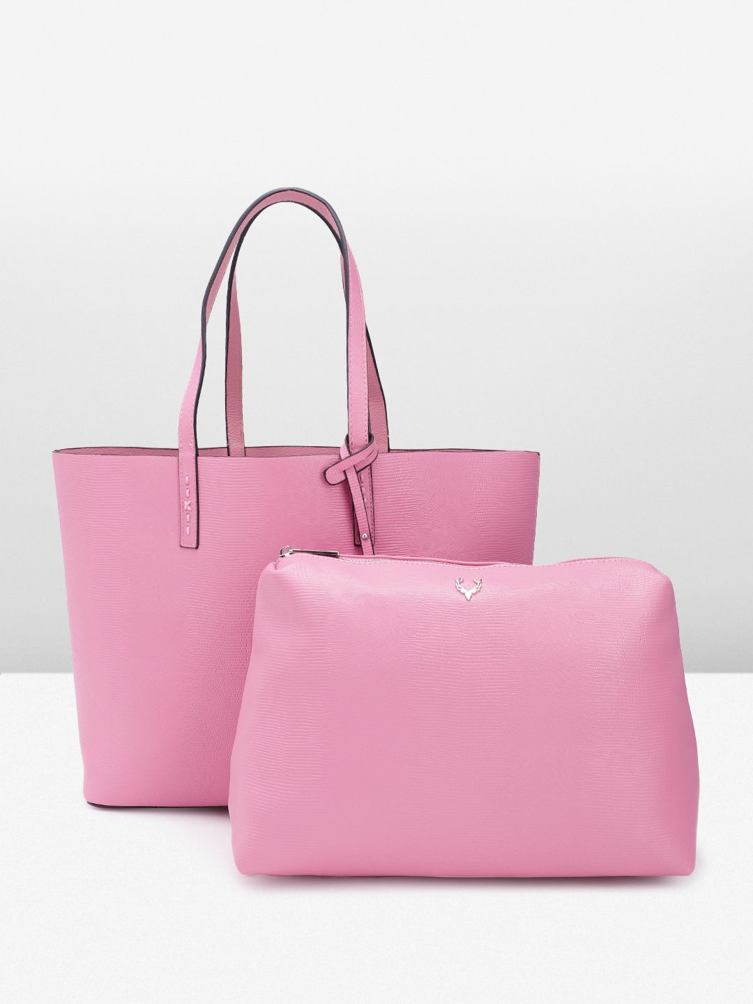 Buy Allen Solly Abstract Textured Shopper Tote Bag with Pouch