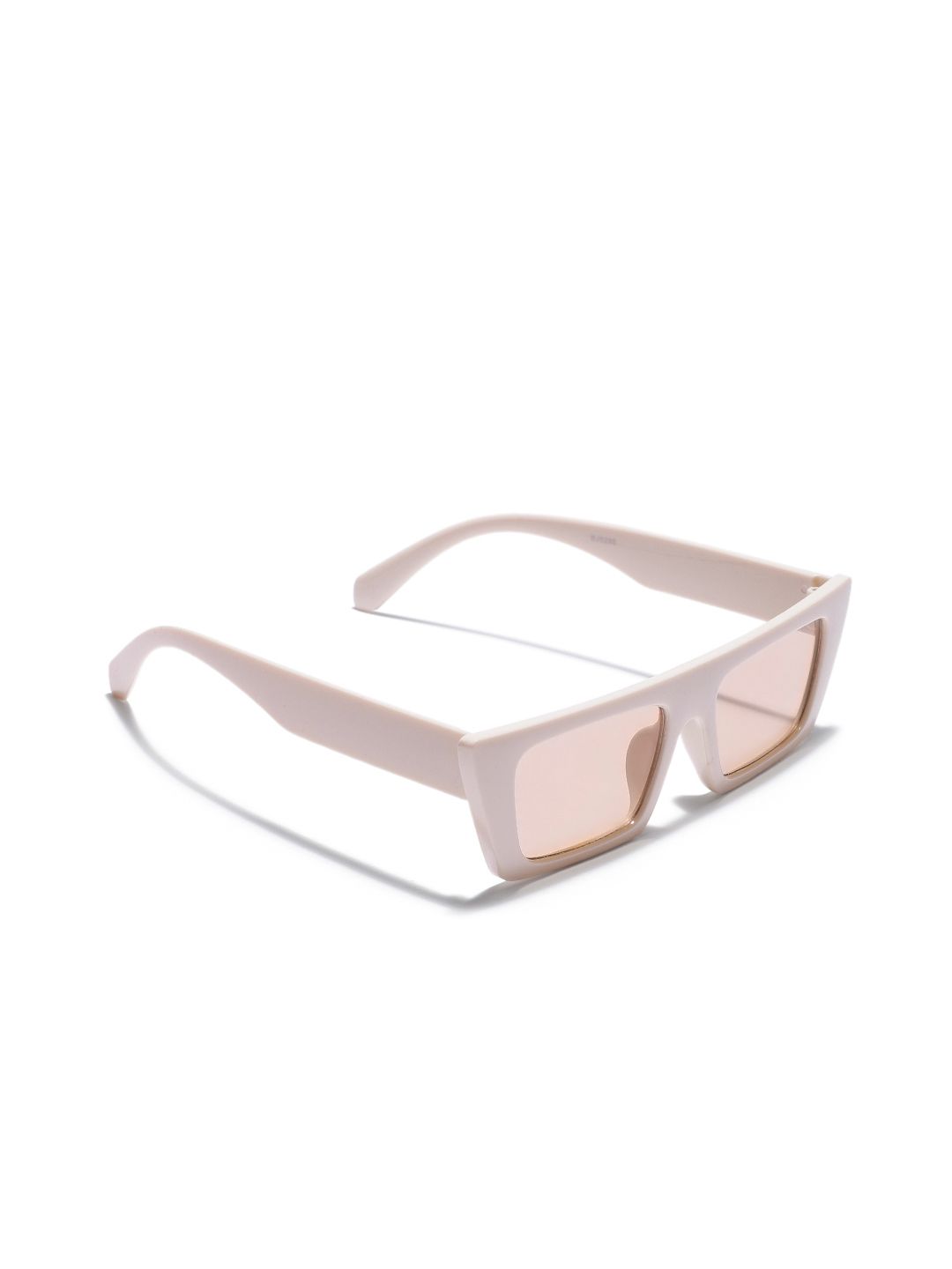 DressBerry Unisex Pink Lens & White Square Sunglasses with UV Protected Lens