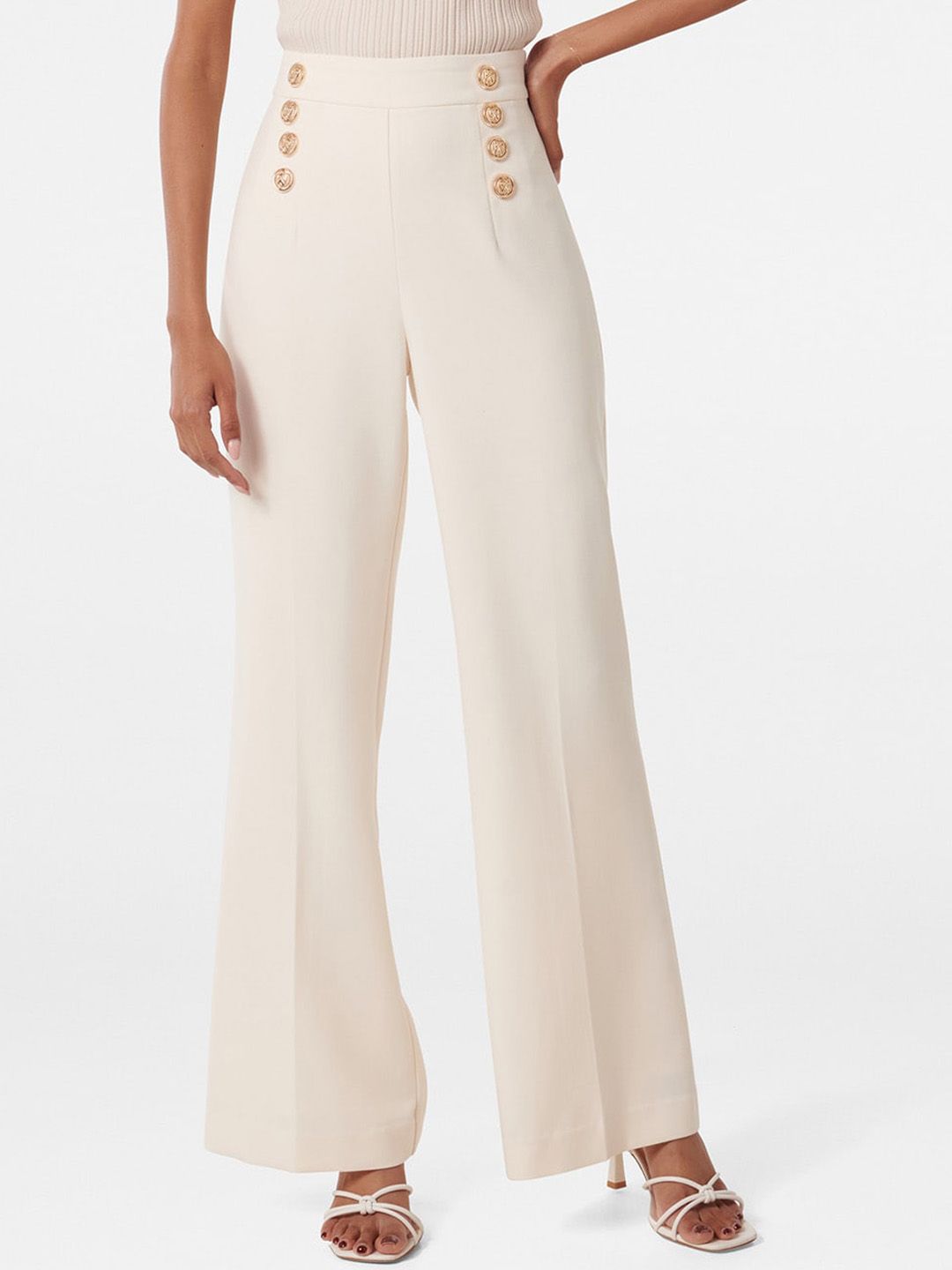 Forever New Women Flared High-Rise Trousers