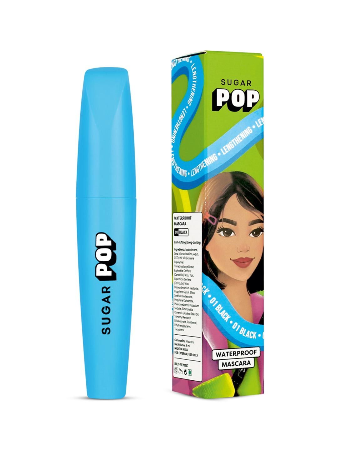 SUGAR POP SUGAR POP Waterproof Smudge-proof & Clump-Free Mascara 8 g - Black 01