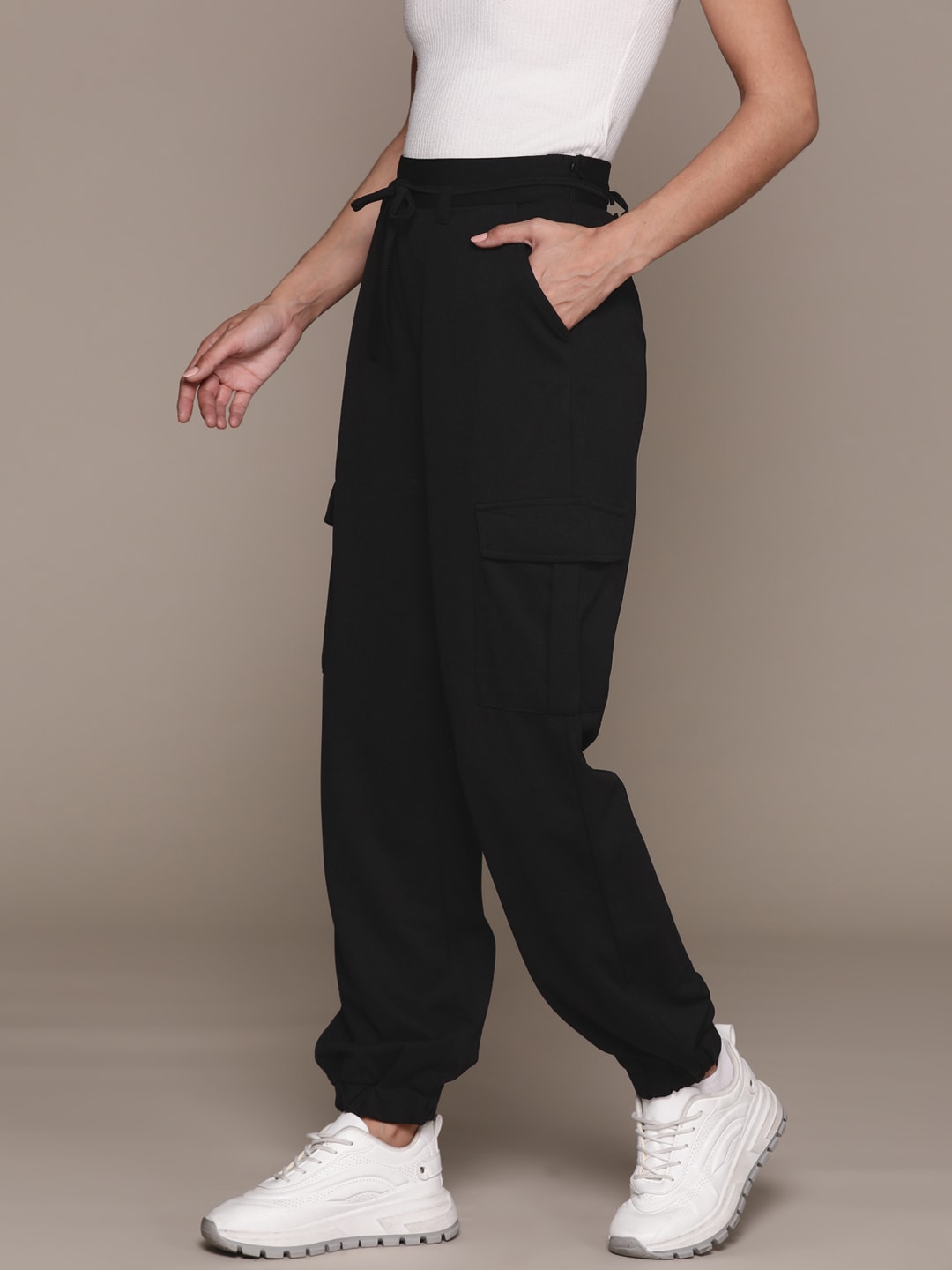 The Roadster Lifestyle Co. Women Pleated Cargos Joggers Price in India