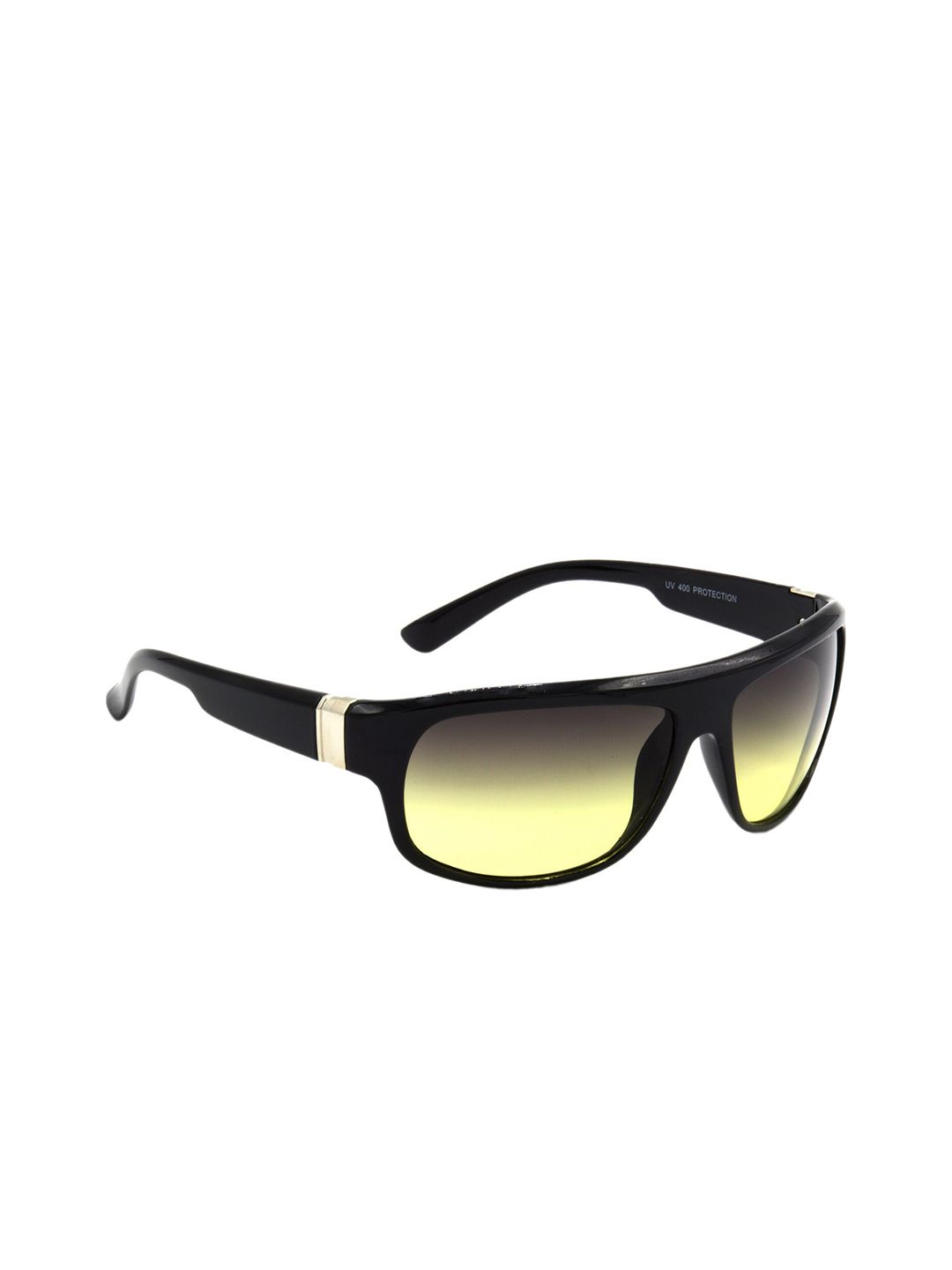 HRINKAR Unisex Yellow Lens & Black Sports Sunglasses With UV Protected Lens