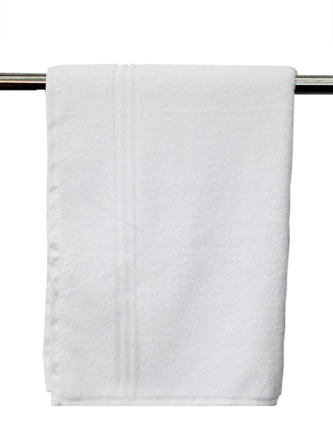 Lushomes White 270 GSM Microfiber Quick Dry Large Bath Towel