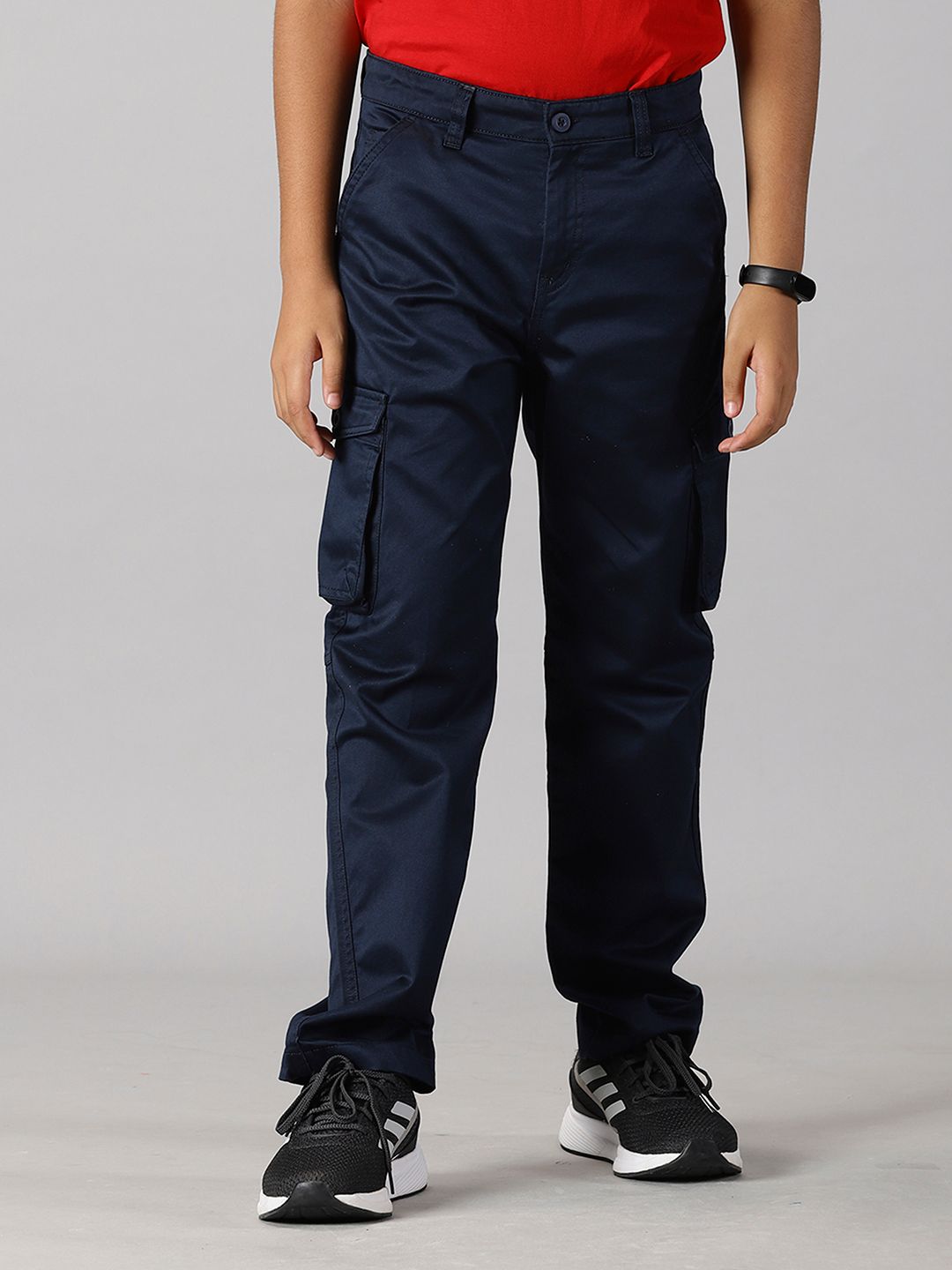 KiddoPanti Boys Mid Rise Pure Cotton Cargos