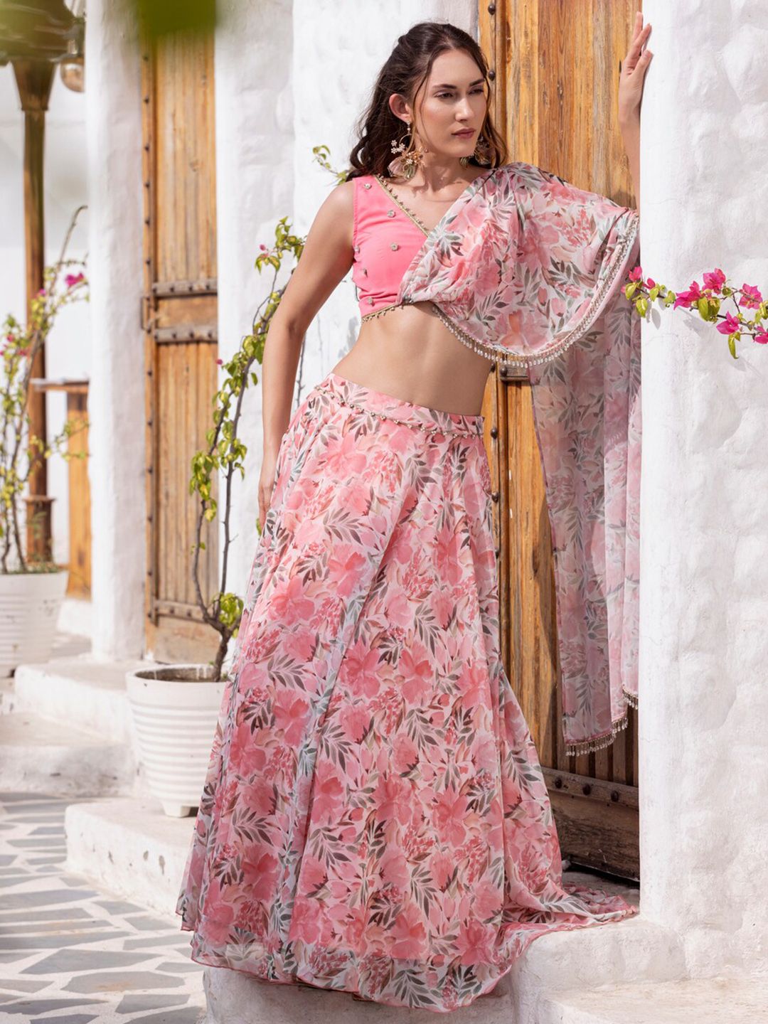 MABISH LUXE Ready to Wear Lehenga & Blouse With Dupatta Price in India