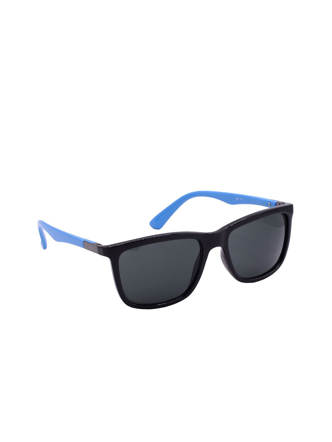 HRINKAR Unisex Grey Lens & Blue Square Sunglasses With UV Protected Lens