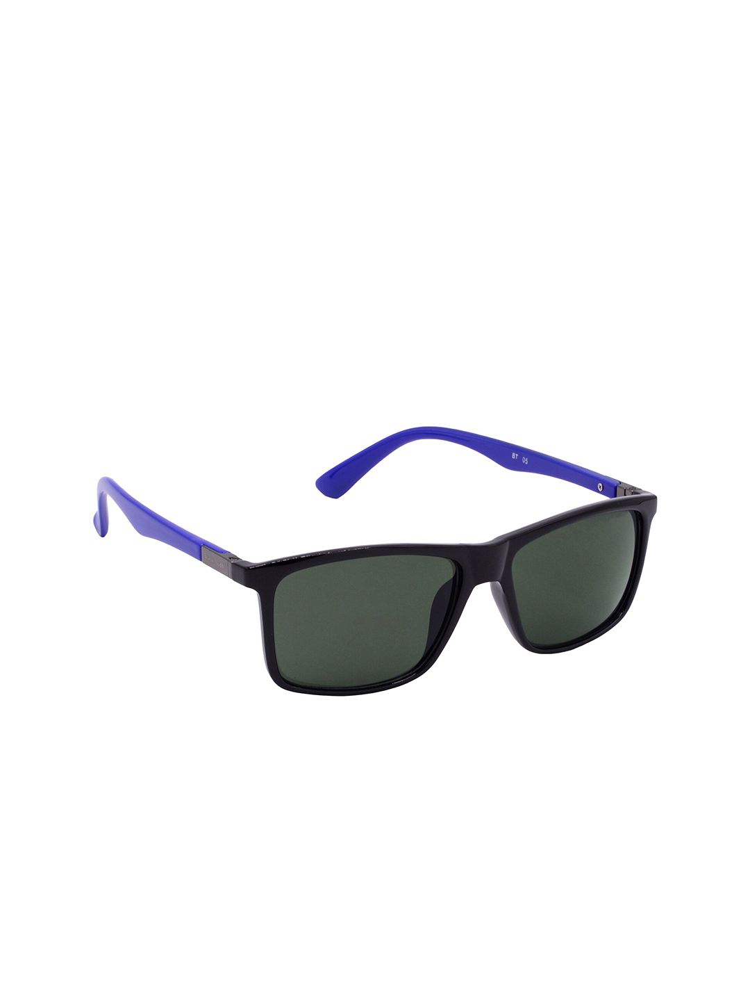 HRINKAR Unisex Rectangle Sunglasses With UV Protected Lens HRS-BT-05-BK-BU-GRN