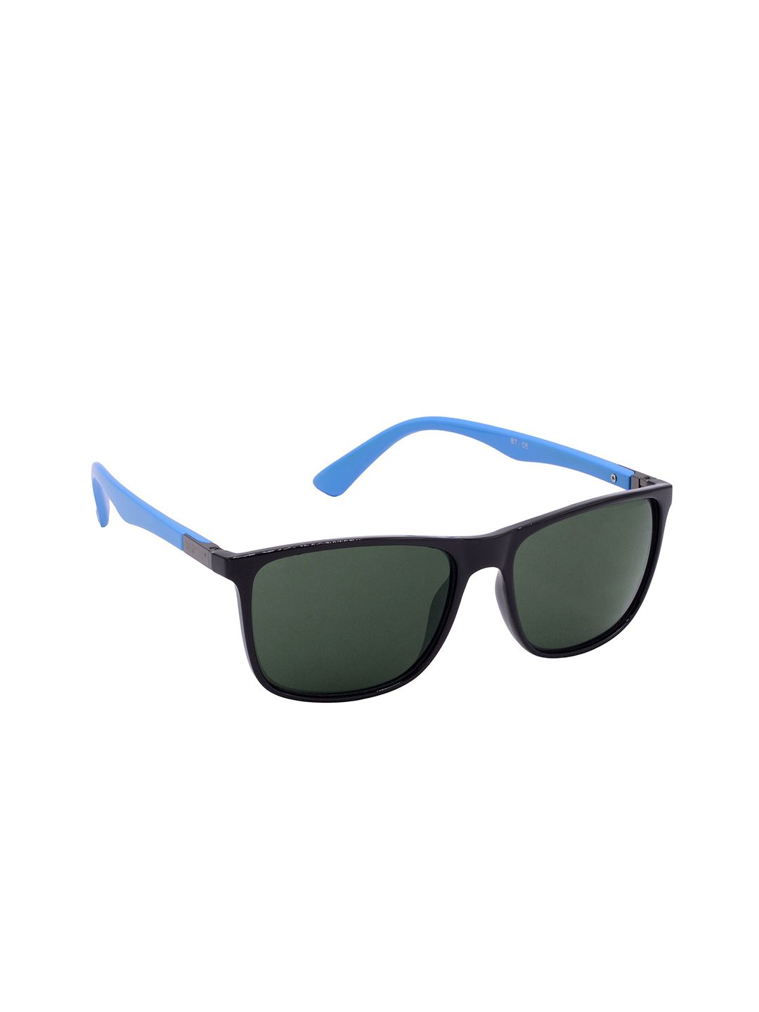 HRINKAR Unisex Rectangle Sunglasses With UV Protected Lens HRS-BT-08-BK-LBU-GRN