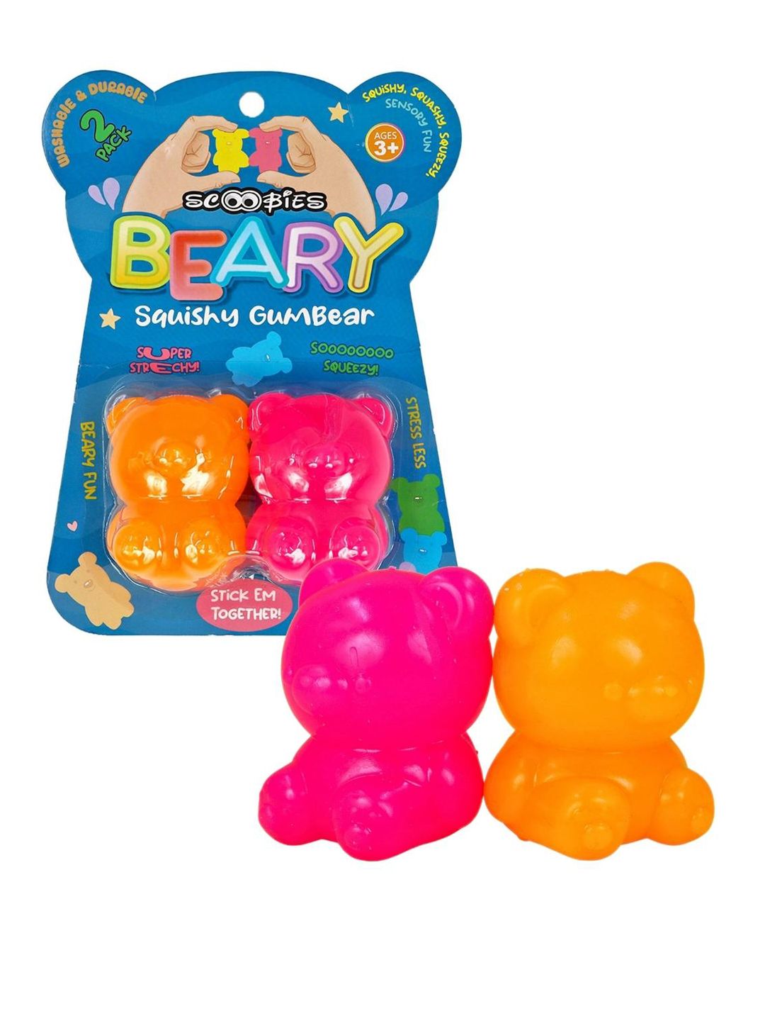 SCOOBIES Set Of 2 Beary Squishy Gumbear