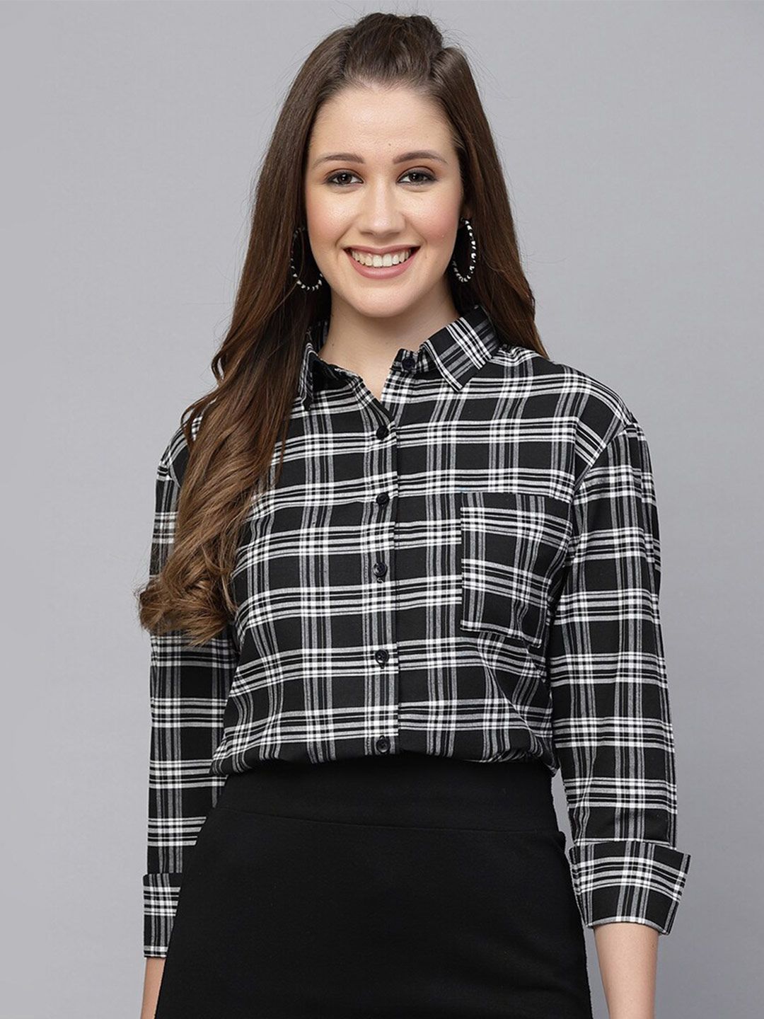 Selvia Tartan Checked Casual Shirt