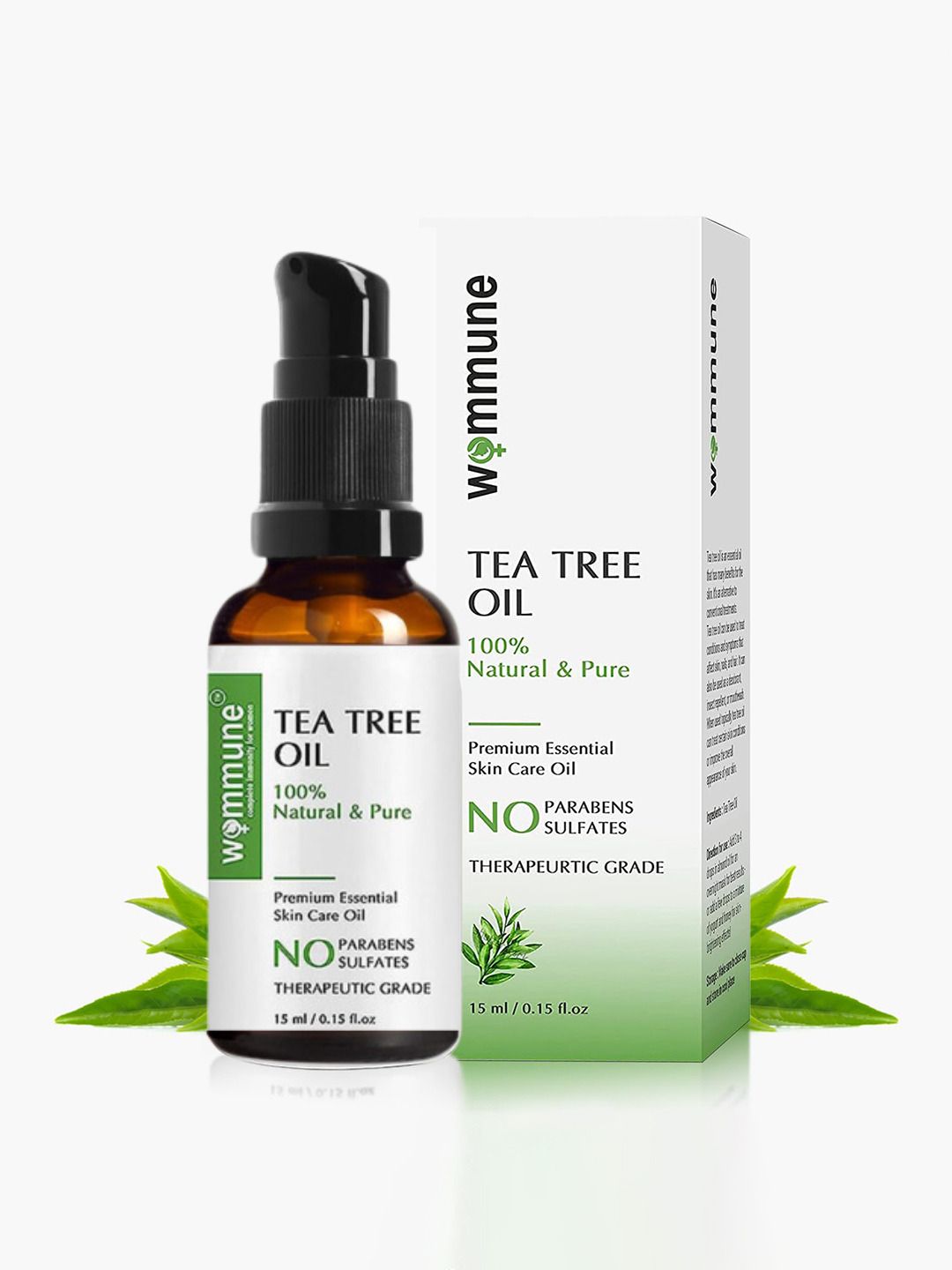 WOMMUNE 100% Natural & Pure Tea Tree Essential Oil - 15 ml