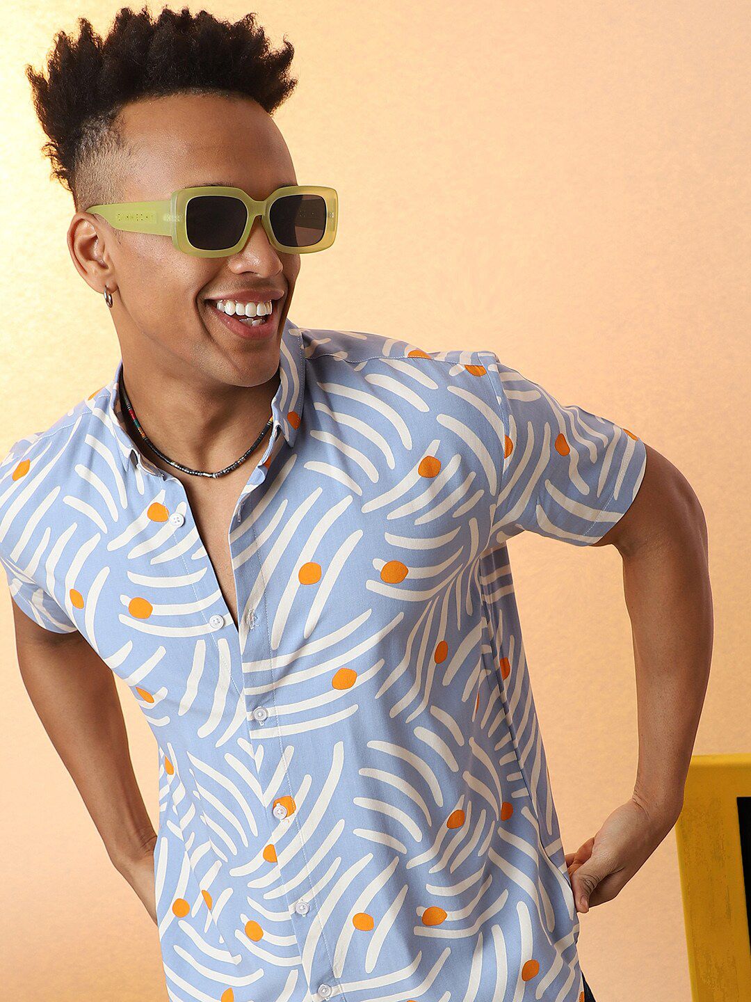 CAHOOT Classic Geometric Printed Casual Shirt