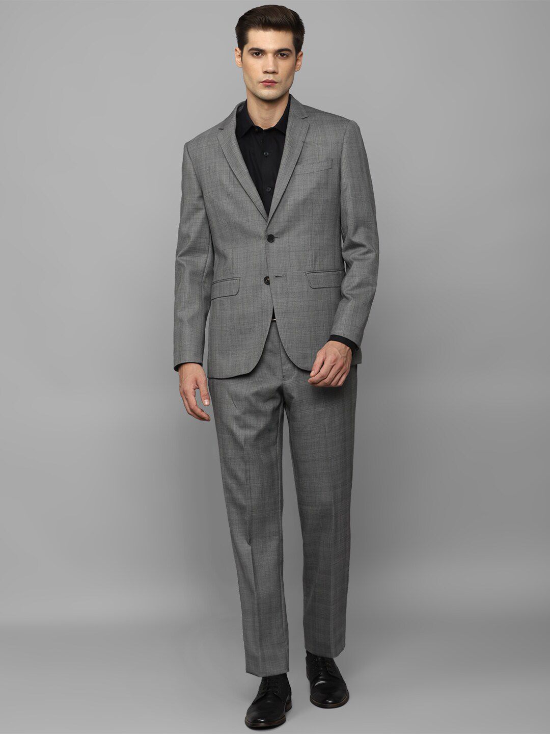 Luxure by Louis Philippe Checked Slim-Fit Single Breasted 2-Piece Formal Suits deal from myntra Luxure by Louis Philippe Checked Slim-Fit Single Breasted 2-Piece Formal Suits deal from myntra