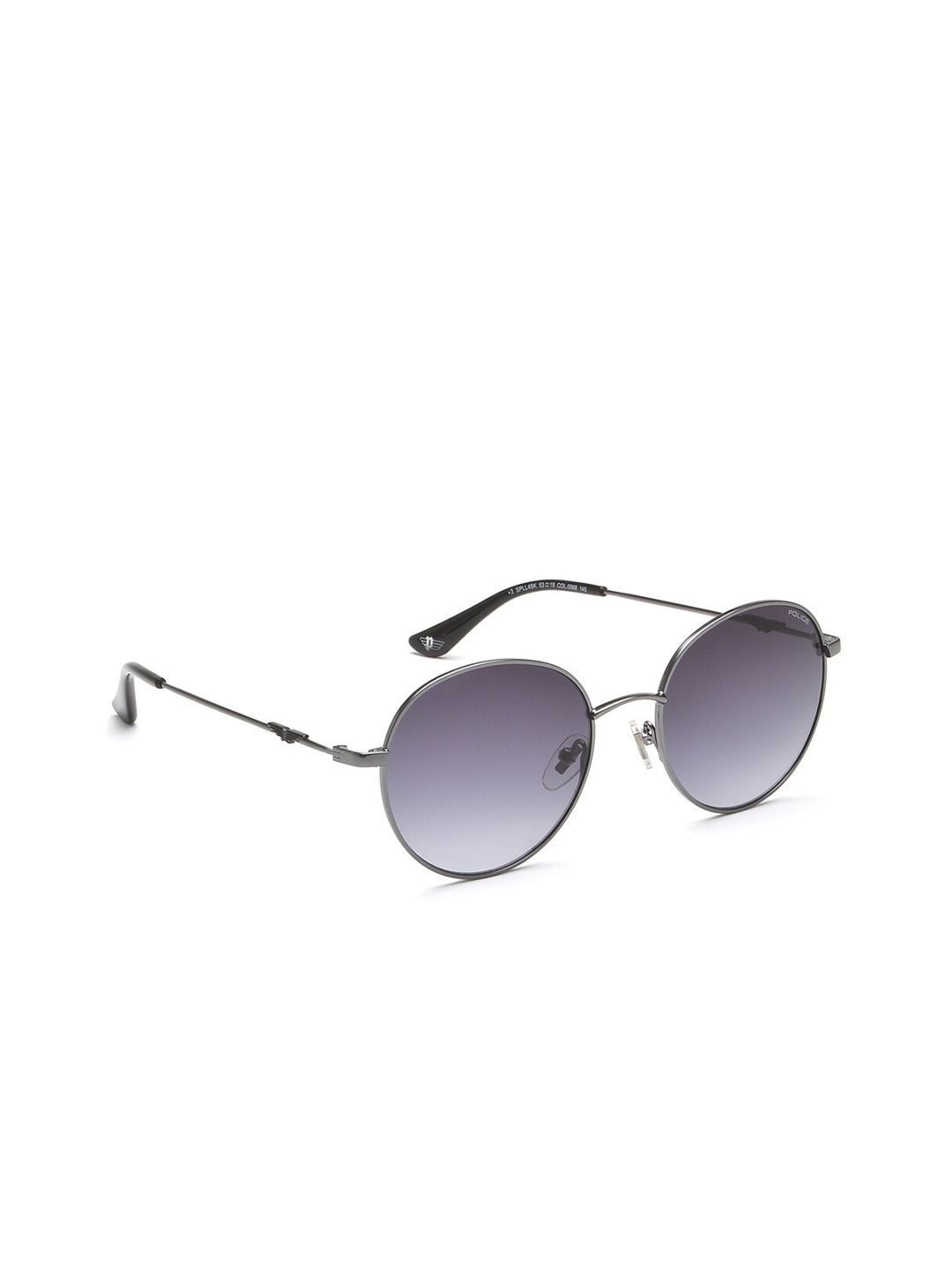 Police Round Sunglasses with UV Protected Lens SPLL45K53568SG