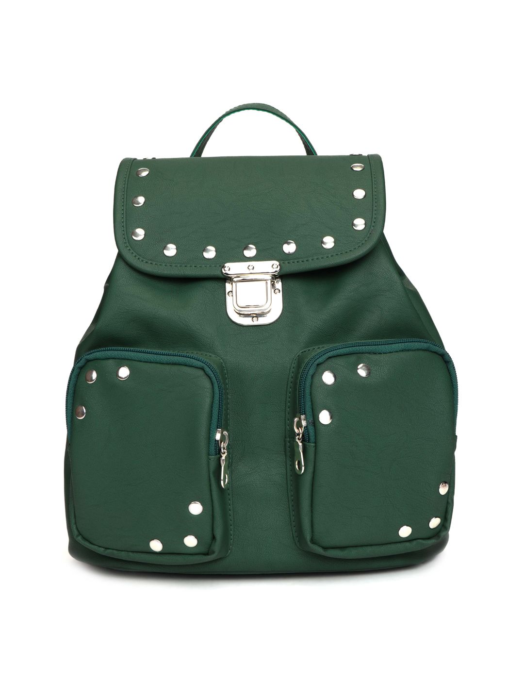Anekaant Women Green Solid Backpack Price in India
