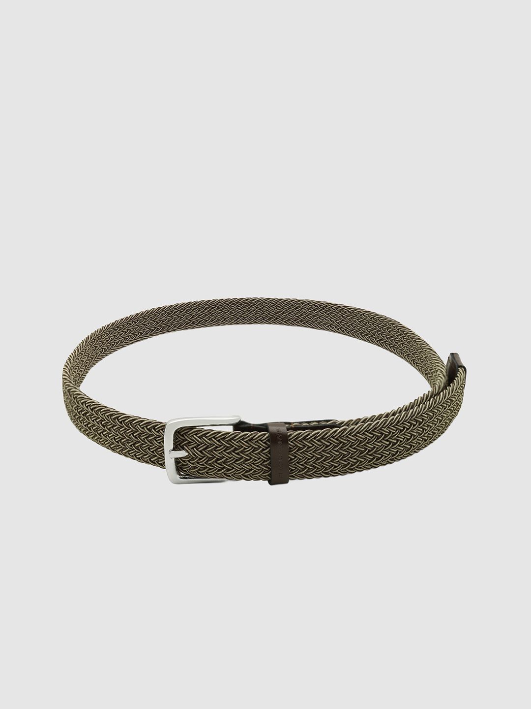 Blackberrys Men Braided Leather Belt