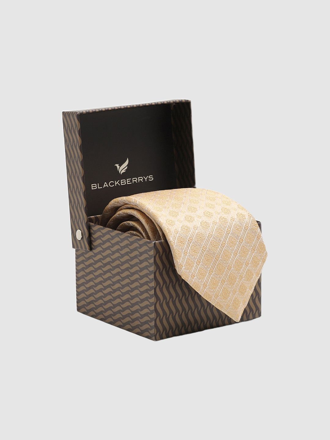 Blackberrys Woven Design Silk Broad Tie