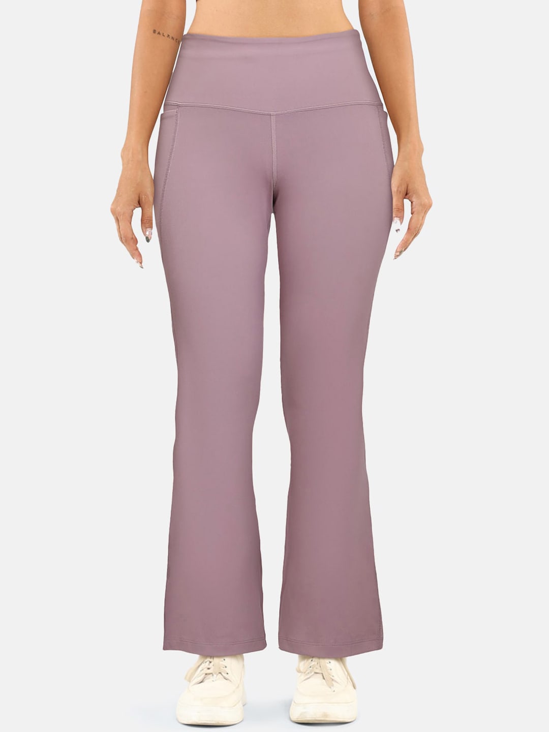 Blissclub Women Comfort Flared High-Rise Trousers Price in India